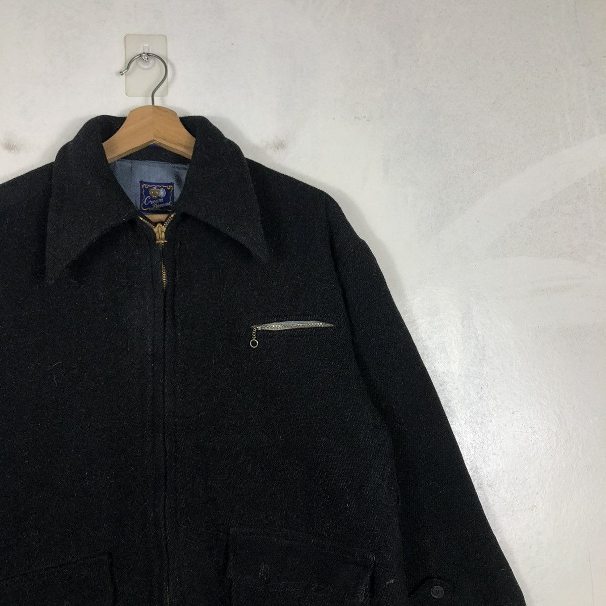 Japanese Brand × Vintage 📌VINTAGE WOOL CHORE JACKET DETROIT CROWN DIAMOND USA Size US M / EU 48-50 / 2 - 8 Thumbnail