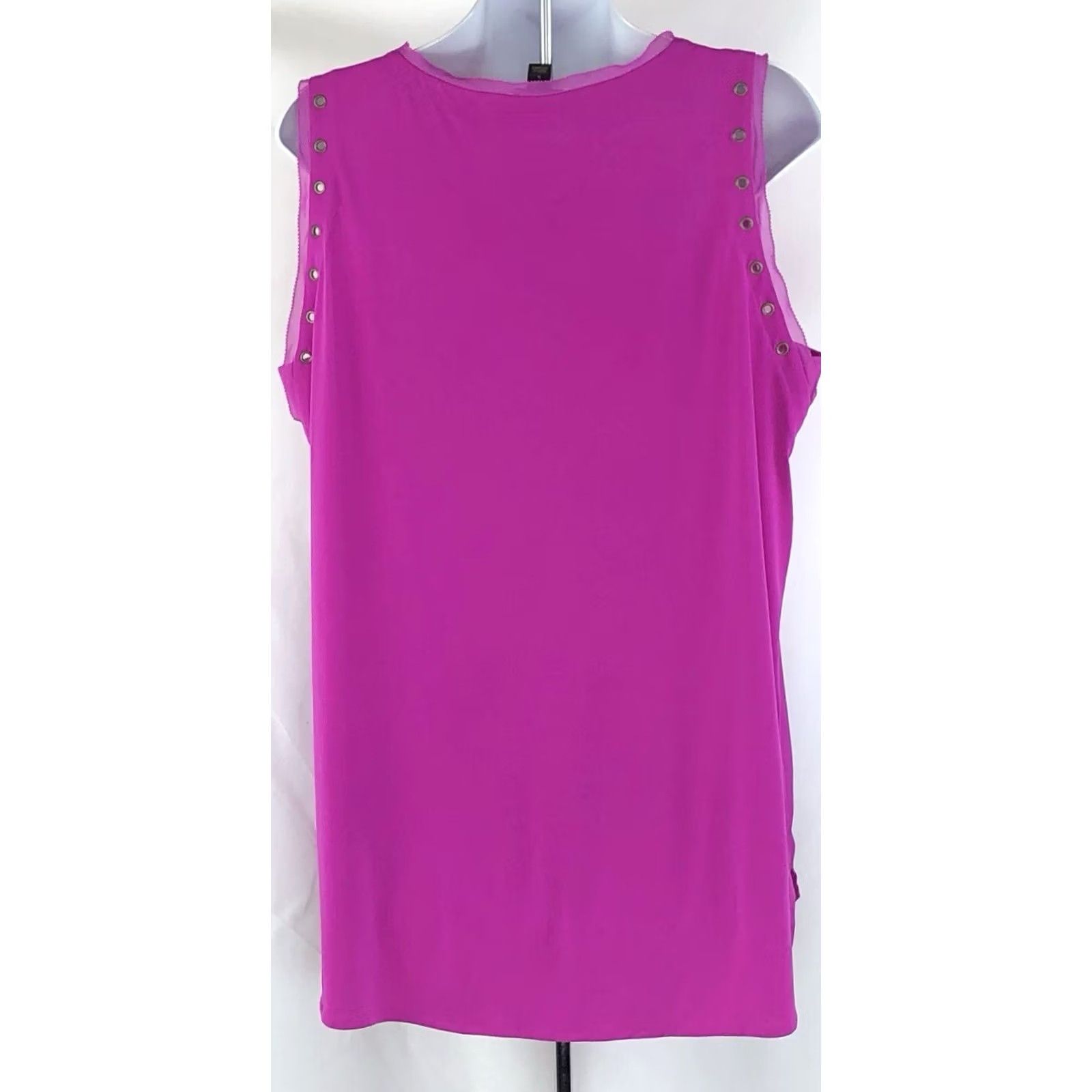 Worthington Worthington sleeveless blouse L purple rivets metal Size L / US 10 / IT 46 - 3 Thumbnail