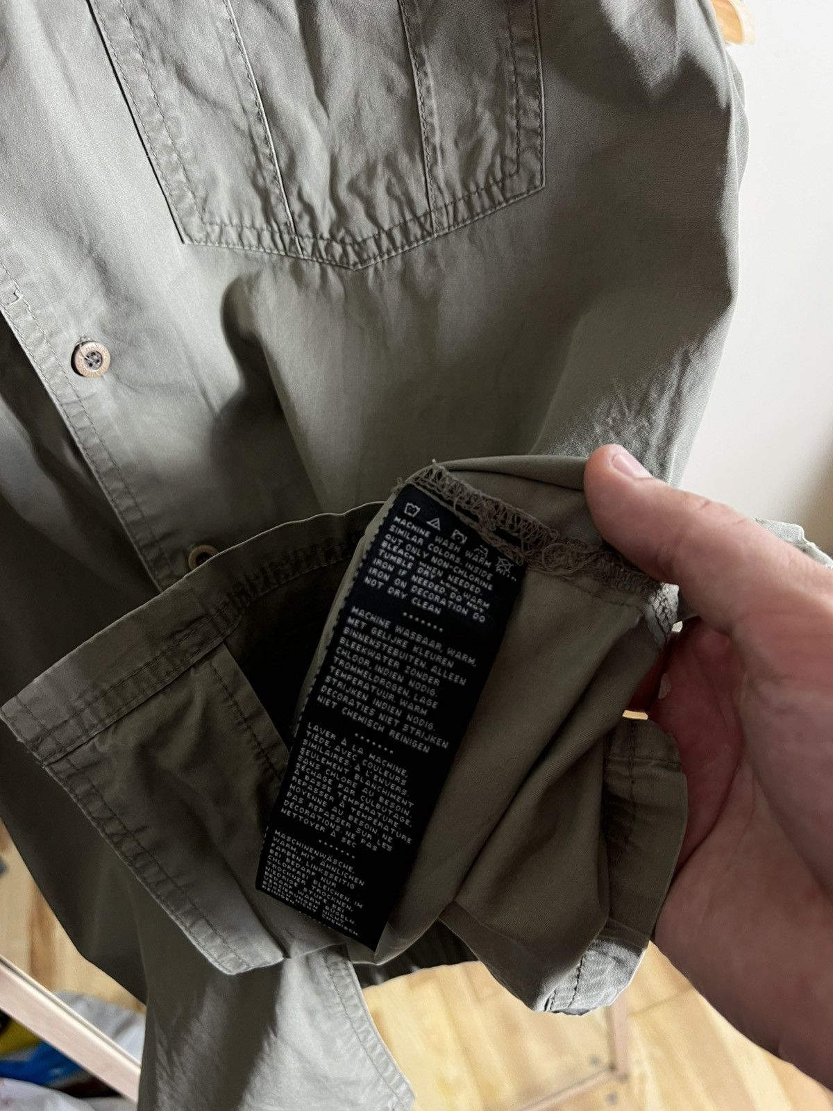 Harley Davidson Harley Davidson Mens Button Down Shirt Large Khaki Patch Size US L / EU 52-54 / 3 - 15 Thumbnail