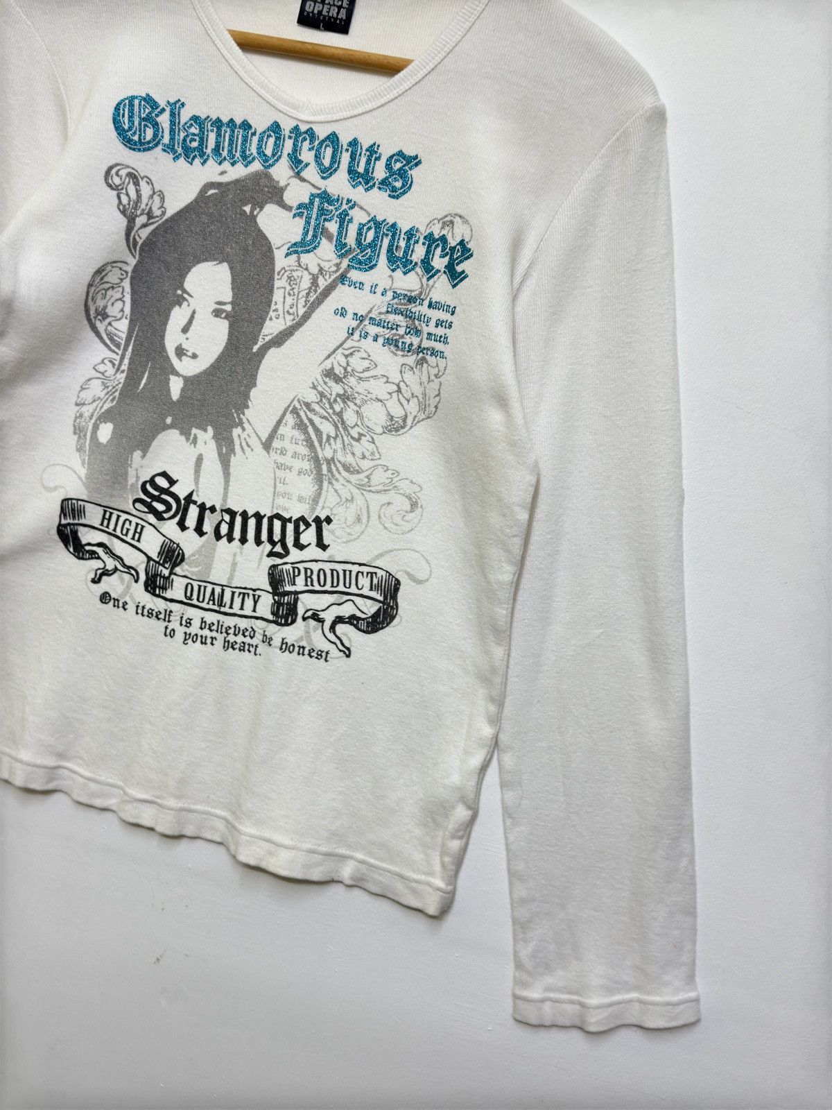 Japanese Brand Opera Space Glamours Figure Poem Photo Stranger Long Sleeve Size US XS / EU 42 / 0 - 4 Thumbnail