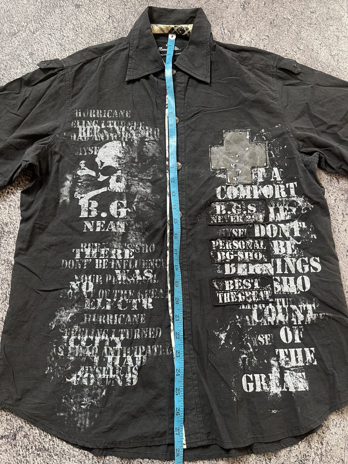 Japanese Brand Y2K Berning Sho Skull ifsixwasnine shirt Size US M / EU 48-50 / 2 - 9 Thumbnail