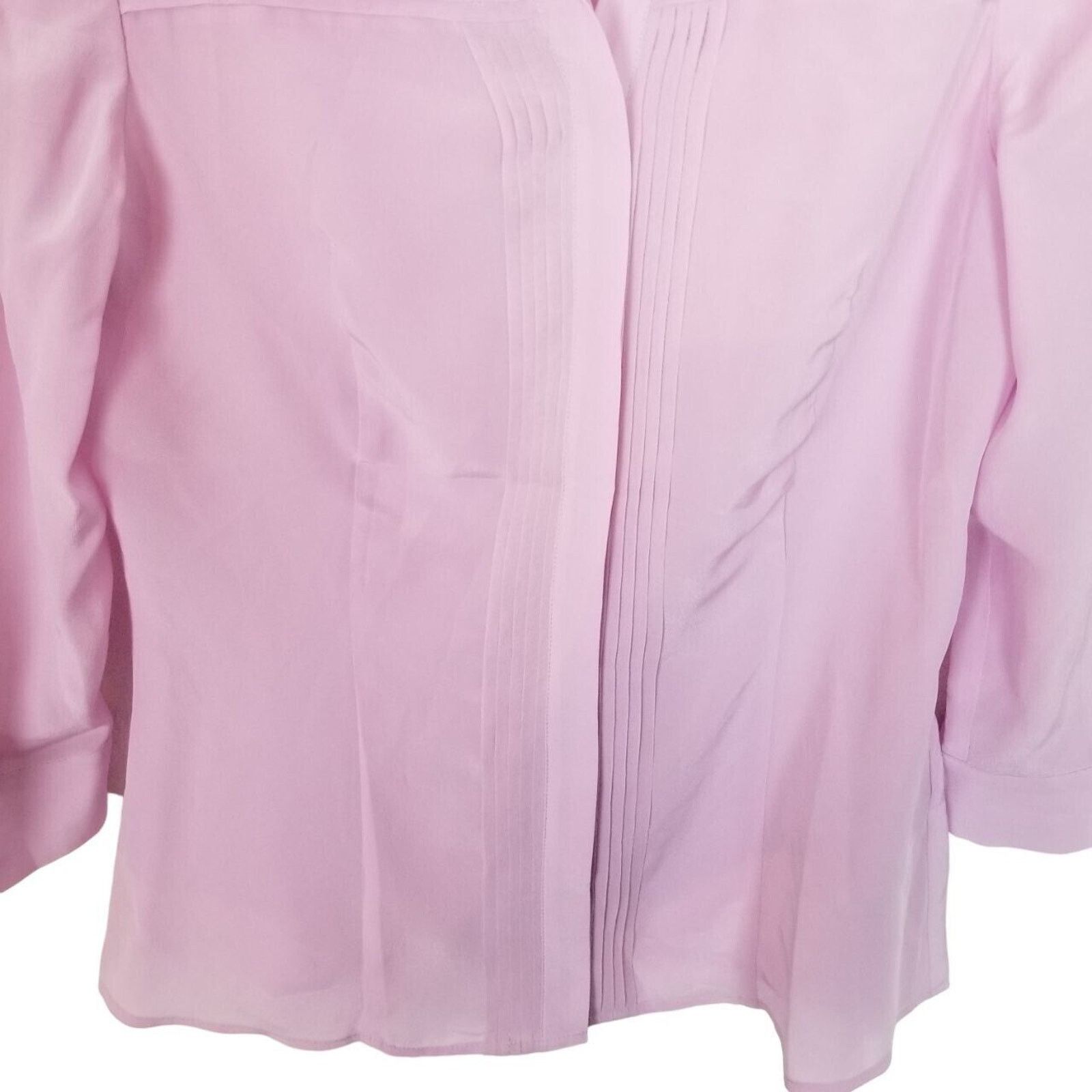 Bebe Bebe Womens 100% Mulberry Silk Shirt M Quiet Luxury Classic Size M / US 6-8 / IT 42-44 - 3 Thumbnail