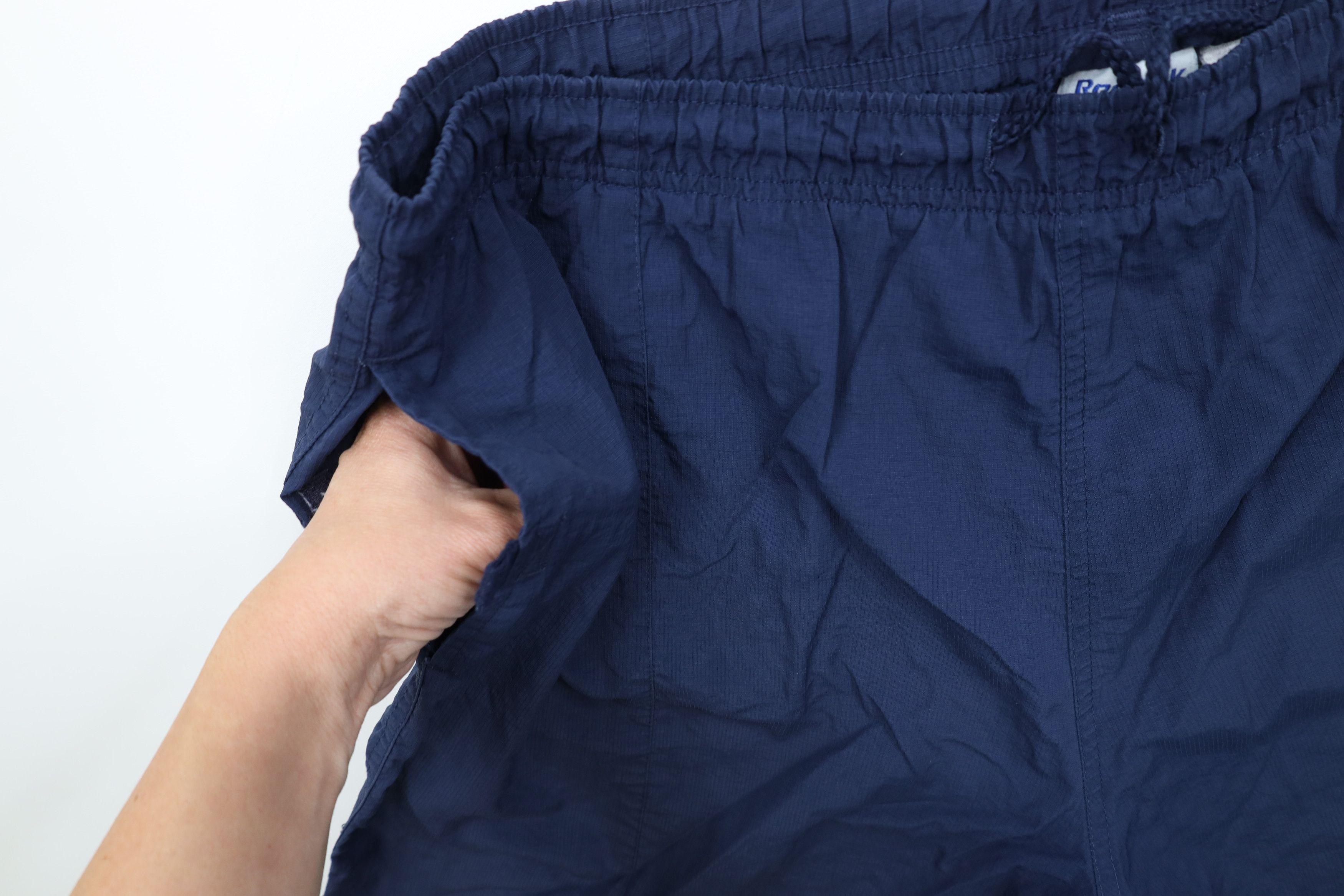 Reebok Vintage 90s Reebok Spell Ribbed Above Knee Shorts Navy Blue Size US 36 / EU 52 - 6 Thumbnail