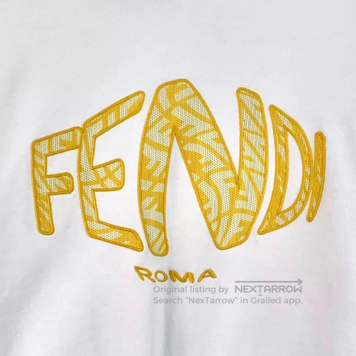 Fendi fendi white logo embroidered long sleeve sweatshirt. Size US S / EU 44-46 / 1 - 4 Thumbnail