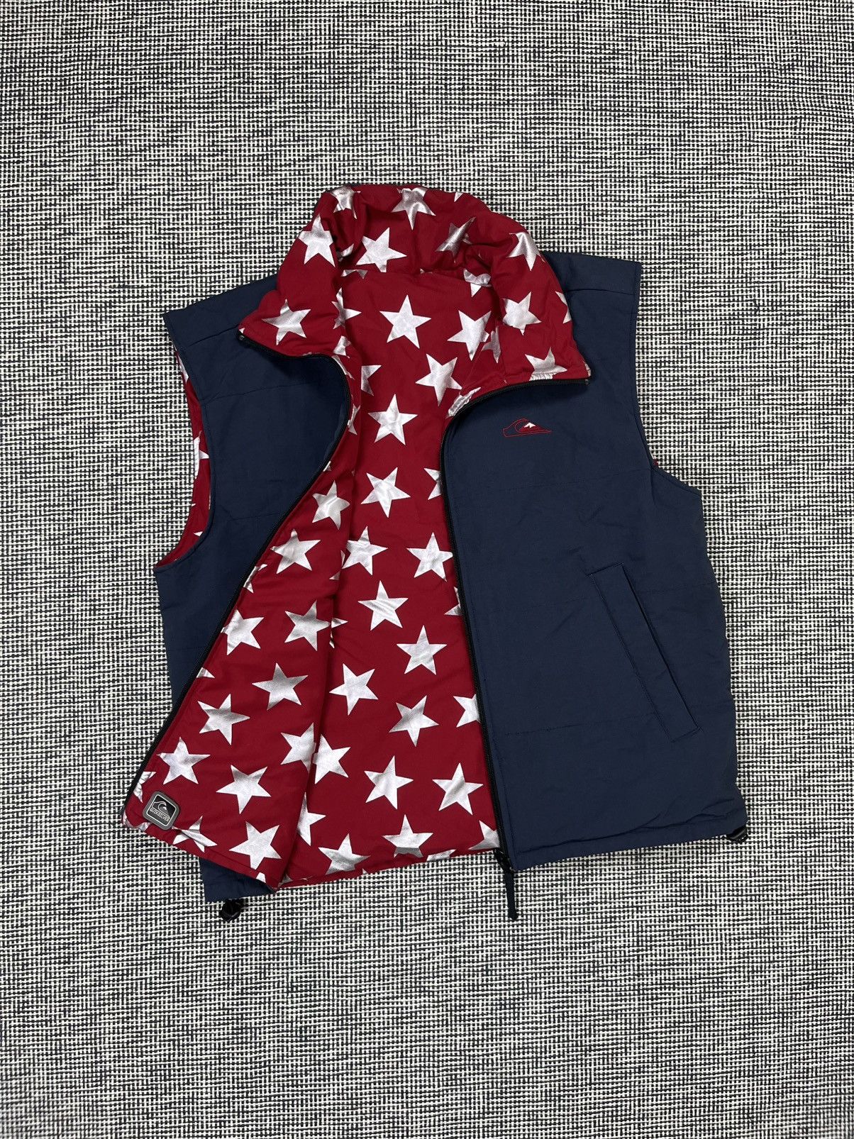 Quiksilver × Vintage 90s quiksilver reversible vest jacket skate surf Size US L / EU 52-54 / 3 - 1 Thumbnail