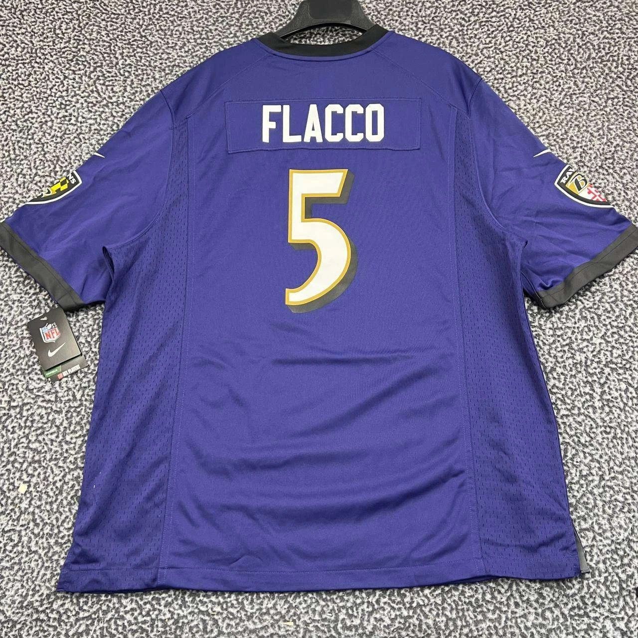 Nike Baltimore Ravens Flacco #5 Jersey Shirt Men Short Sleeve XL Size US XL / EU 56 / 4 - 2 Thumbnail