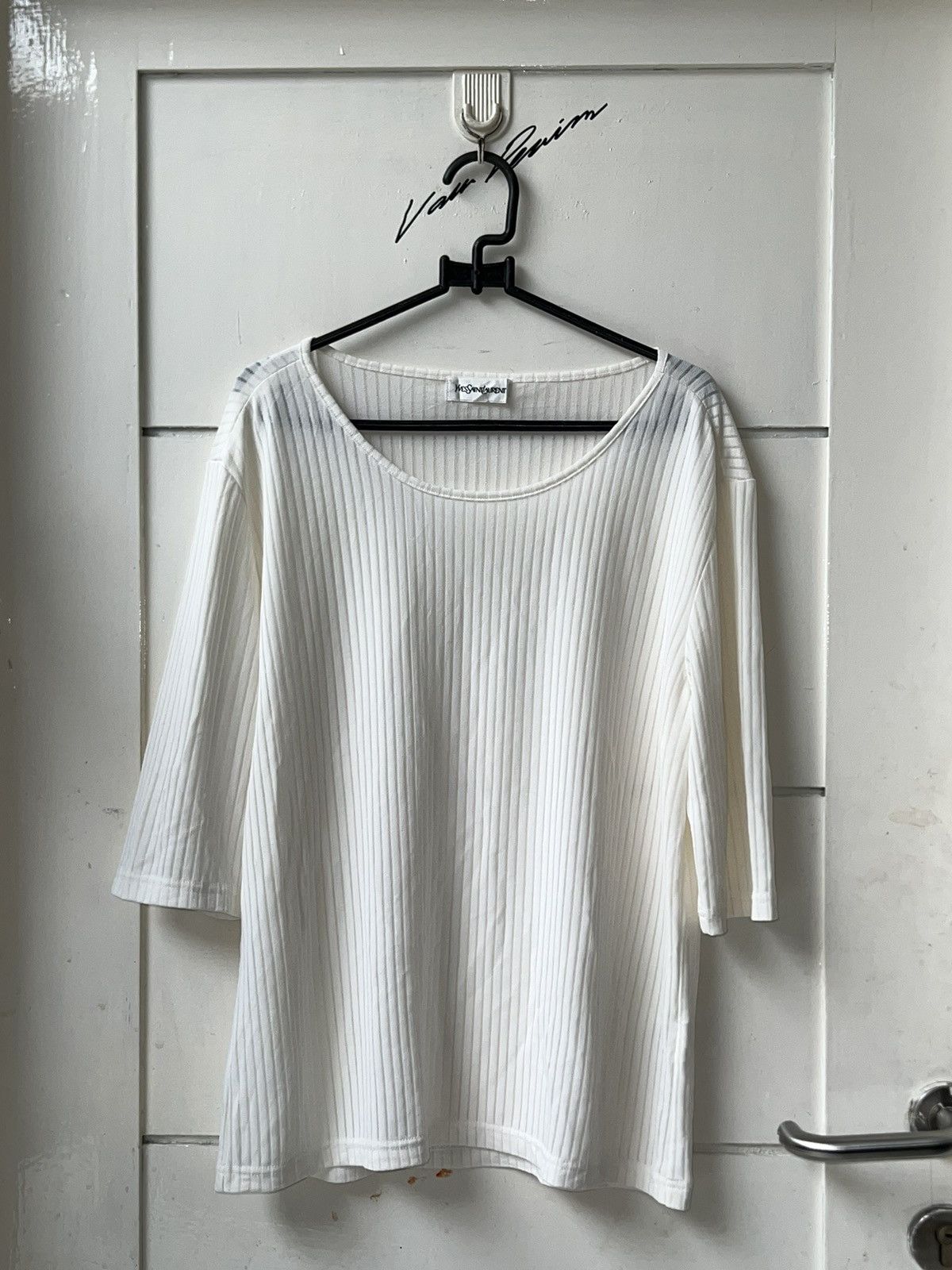 Yves Saint Laurent YSL Yves Saint Lauren White Pleats T-shirt Size US S / EU 44-46 / 1 - 10 Thumbnail