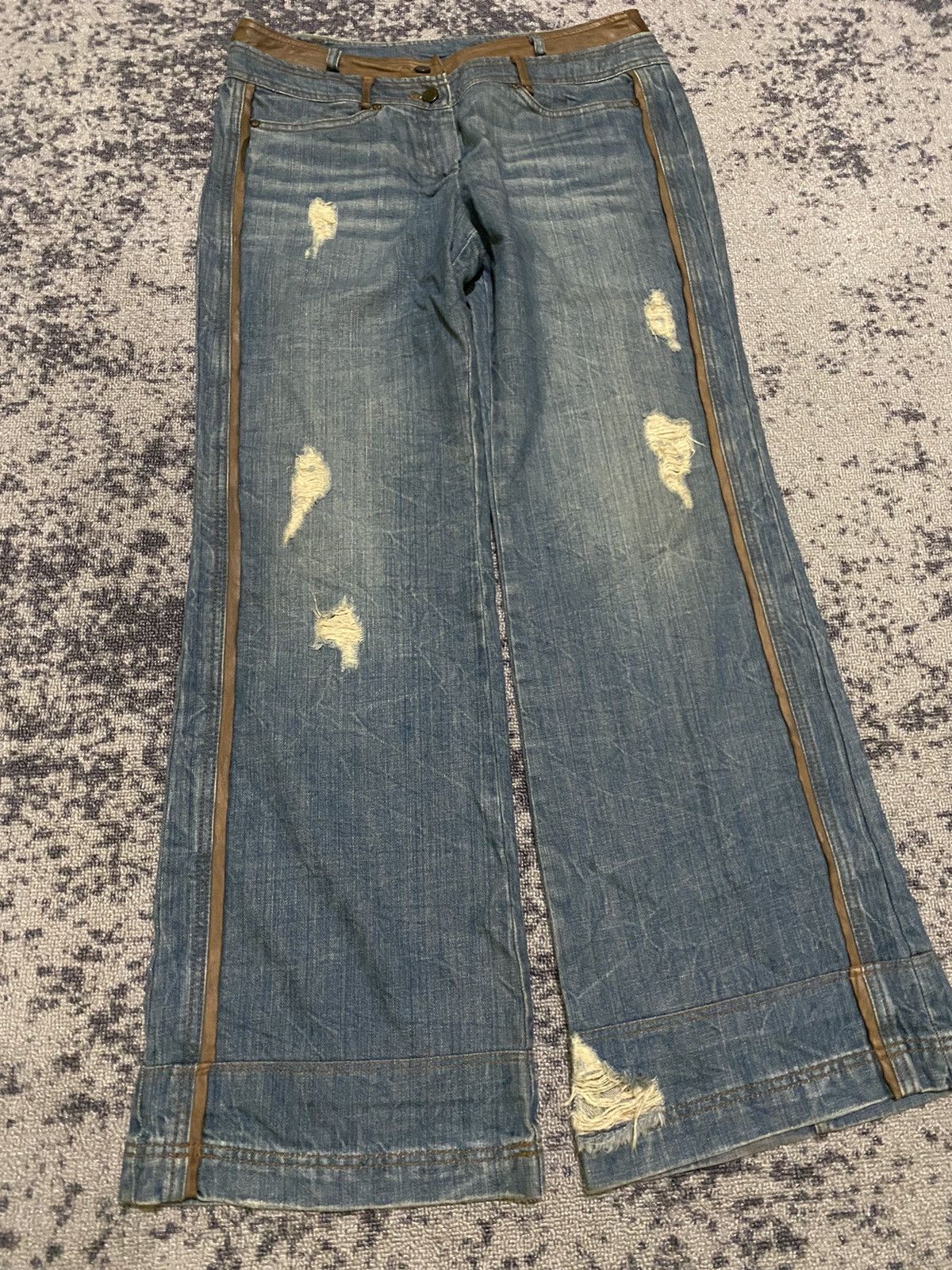 Hysteric Glamour × If Six Was Nine × Japanese Brand Y2k Doho distressed baggy jeans Size 31" - 3 Thumbnail