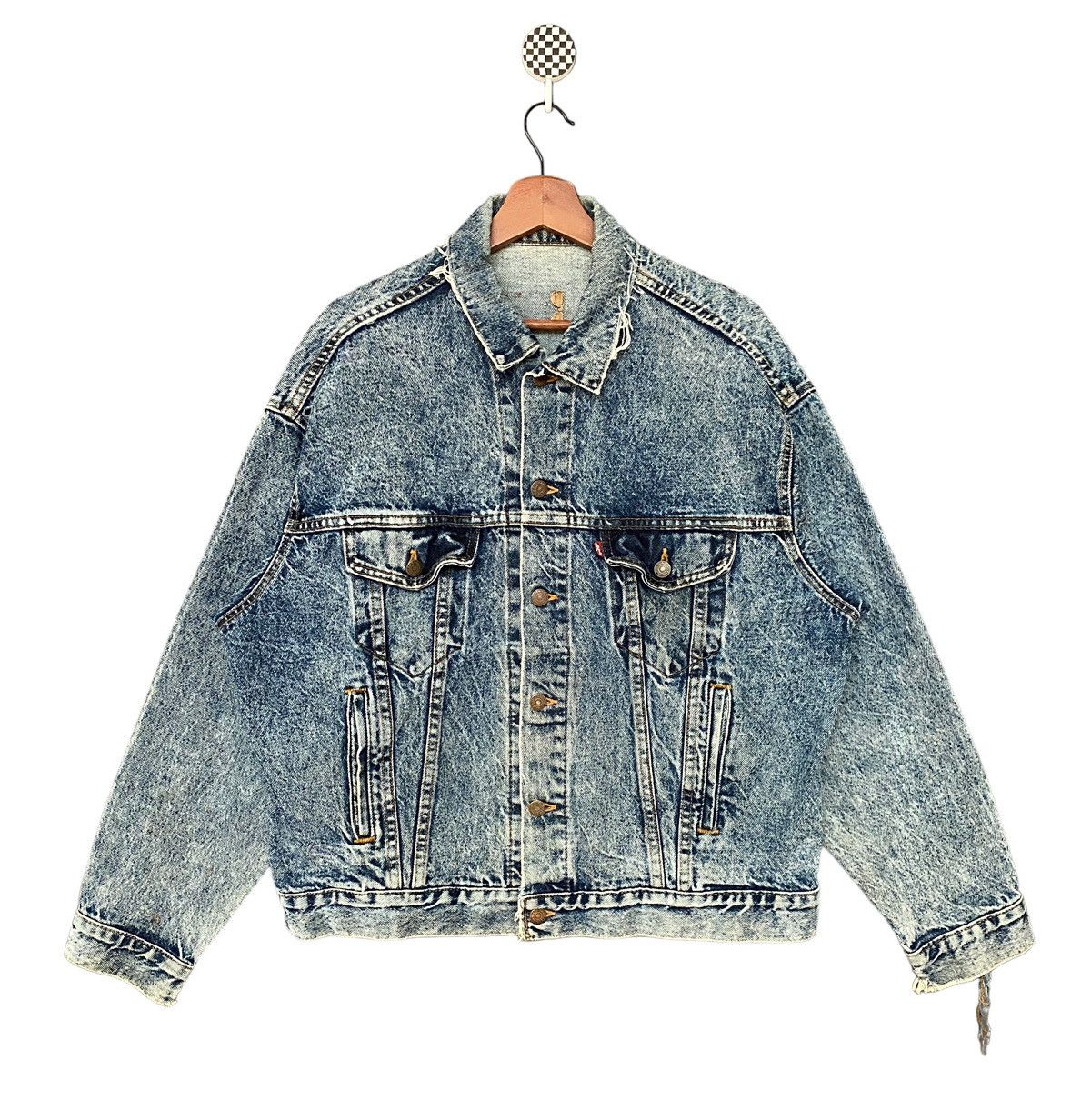 Levi's × Vintage Vintage Brand Levis Acid Wash Trucker Denim Jacket 1990s Size US L / EU 52-54 / 3 - 1 Thumbnail