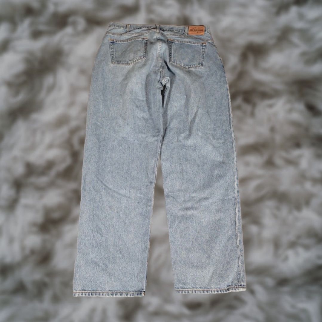 Gap VINTAGE Gap Baggy Fit Relaxed Straight Leg Denim Jeans Mens 37x32 Blue Cotton Size US 37 - 5 Thumbnail