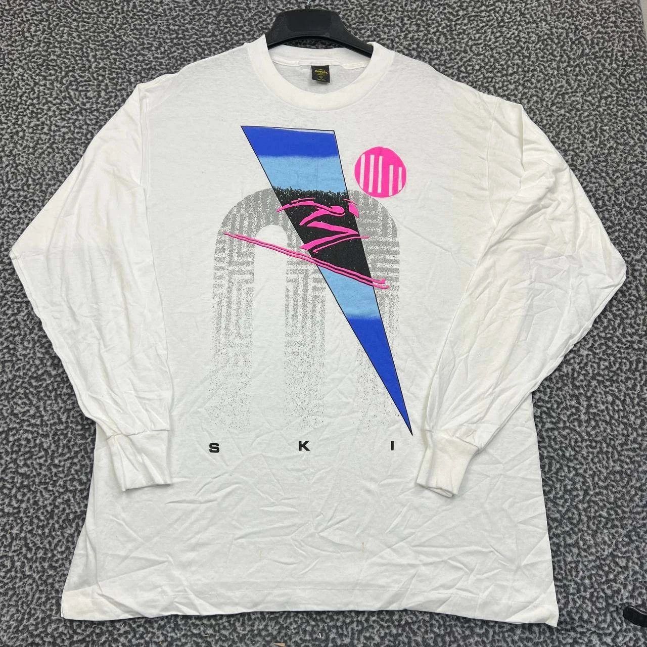 Anvil Vintage Ski Shirt Men Anvil Long Sleeve Deadstock New XL Size US XL / EU 56 / 4 - 1 Thumbnail