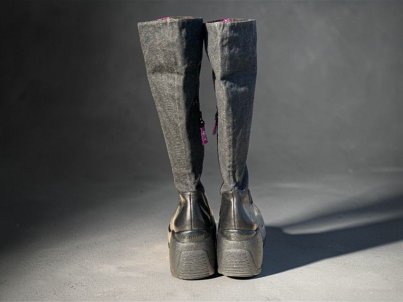 Other Leather Fishbone Boots Original Y2K! chunky boots US 8,5/9 Size US 8.5 / IT 38.5 - 5 Thumbnail