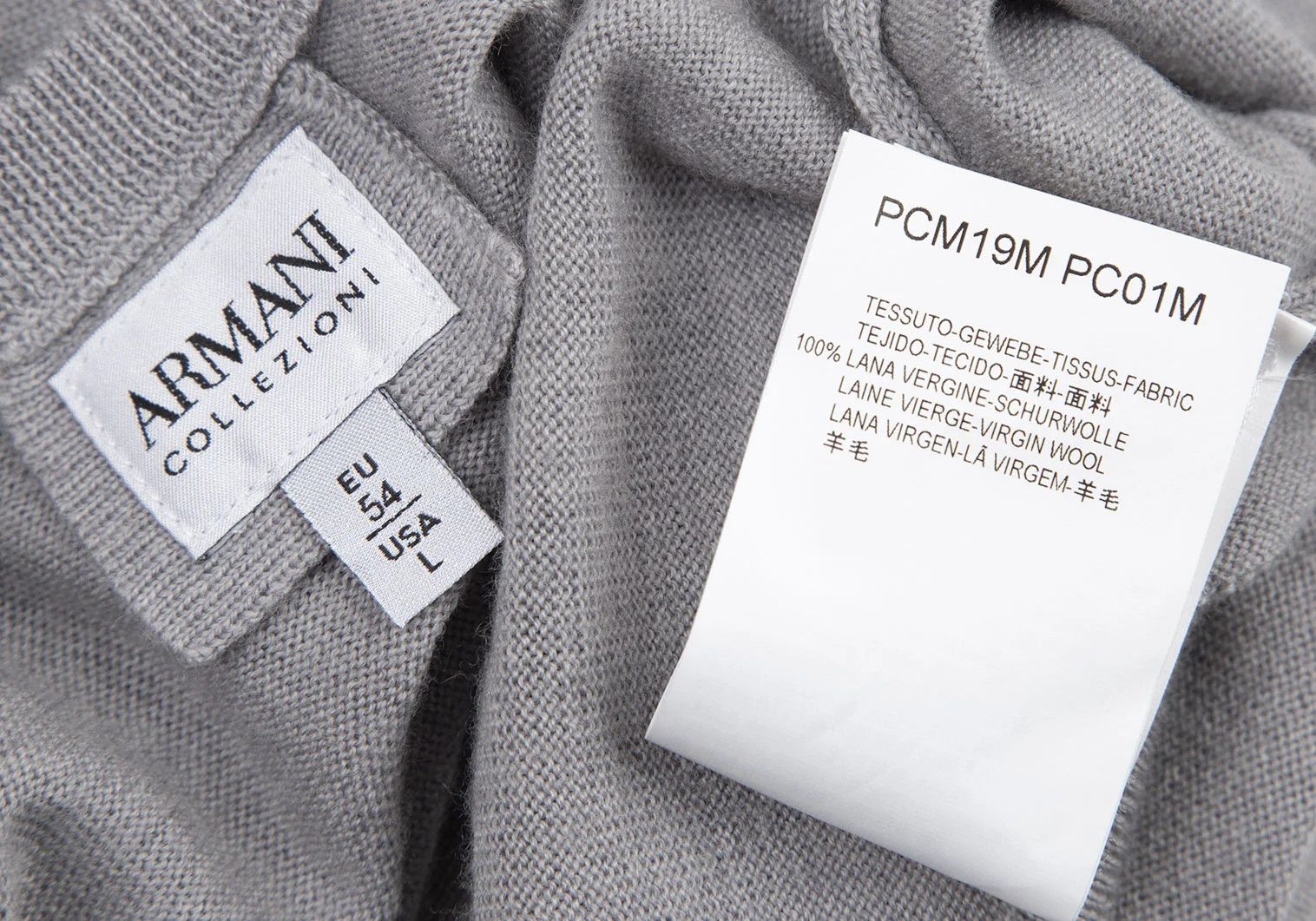 Armani Collezioni Wool V-Neck Knit Sweater in Gray, Size L Size US XXS / EU 40 - 11 Thumbnail