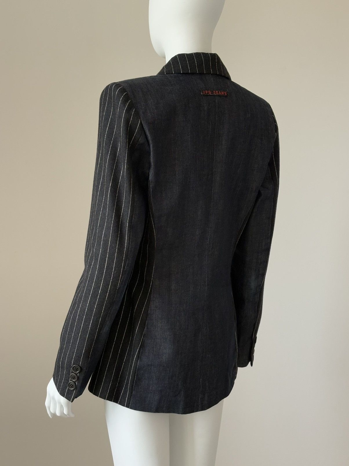 Jean Paul Gaultier Jean Paul Gaultier Jeans Striped Denim Fitted Blazer IT 42 M Size M / US 6-8 / IT 42-44 - 5 Thumbnail
