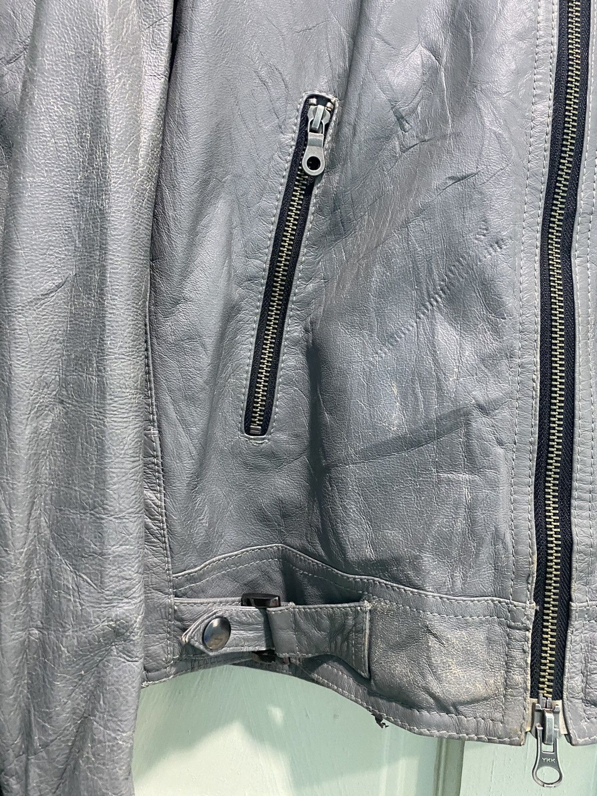 Katharine Hamnett London Hamnett Blouson Bomber Leather Jacket Size M / US 6-8 / IT 42-44 - 8 Thumbnail