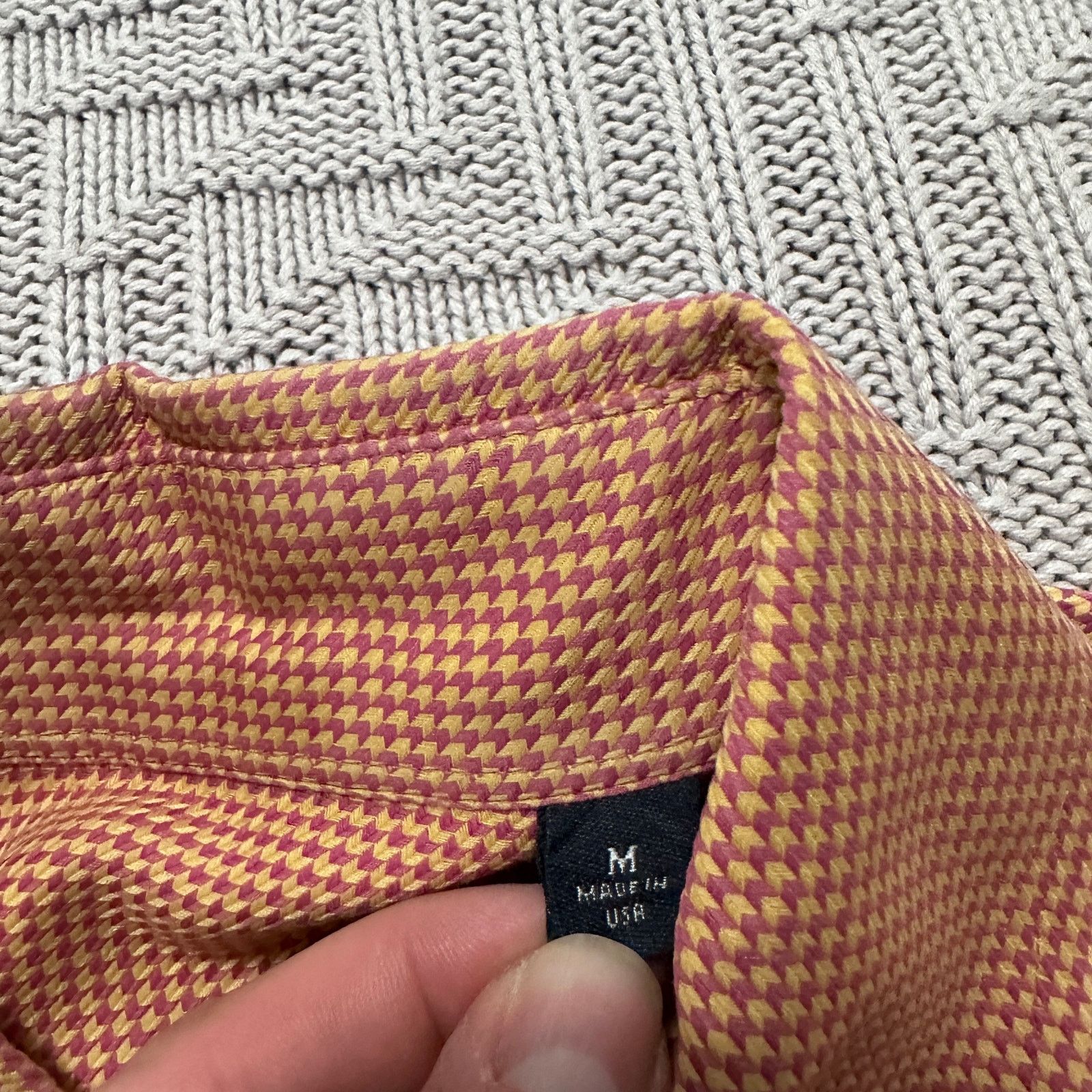 Burberry Vintage Burberry orange houndstooth button down Size US M / EU 48-50 / 2 - 6 Thumbnail
