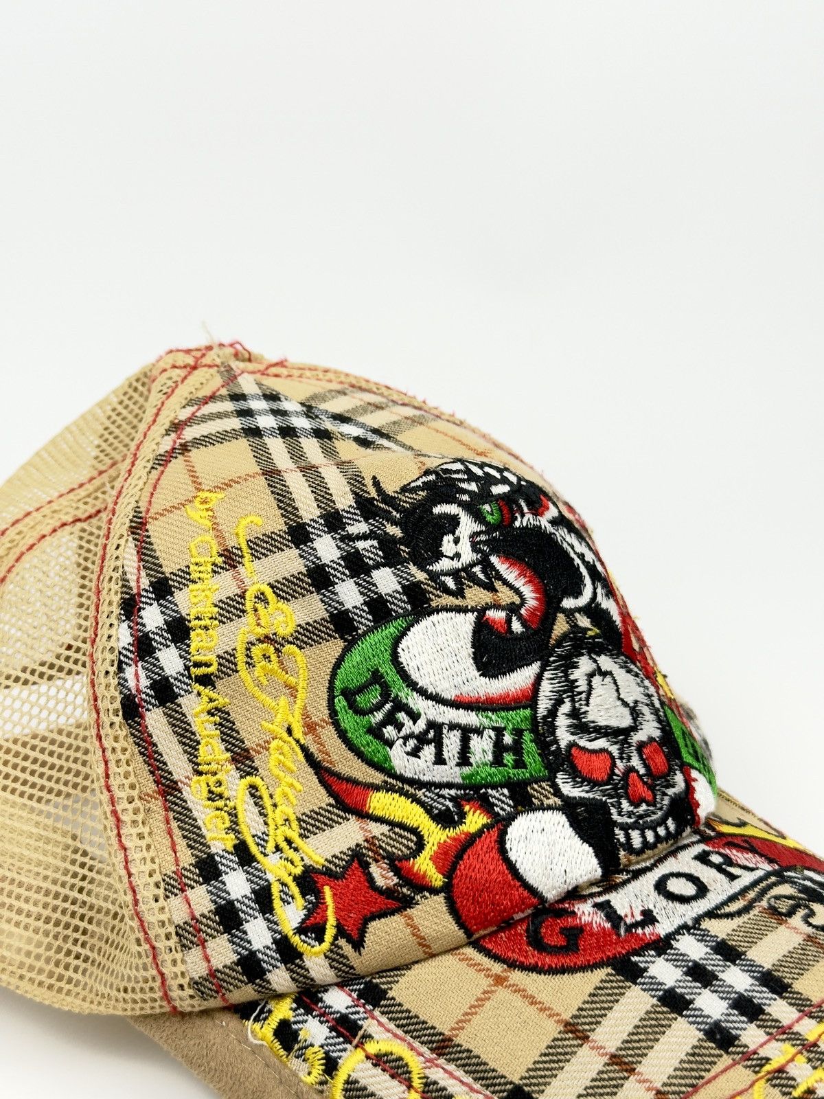 Ed Hardy 🔥 Don Ed Hardy Christian Audigier Hat Cap Burberry Print Size ONE SIZE - 5 Thumbnail