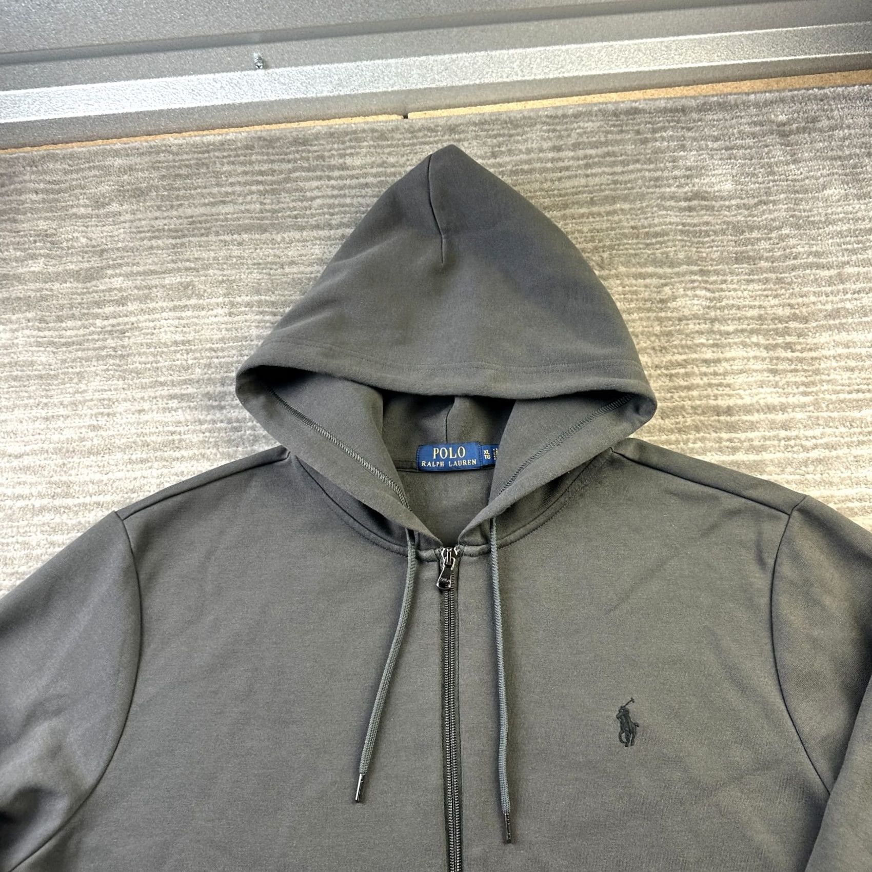Polo Ralph Lauren Polo Ralph Lauren Hoodie Mens XL Gray Pony Double Knit Tech Fleece Full Zip Hooded Pockets Embroidered Logo Vintage: No Size US XL / EU 56 / 4 - 3 Thumbnail
