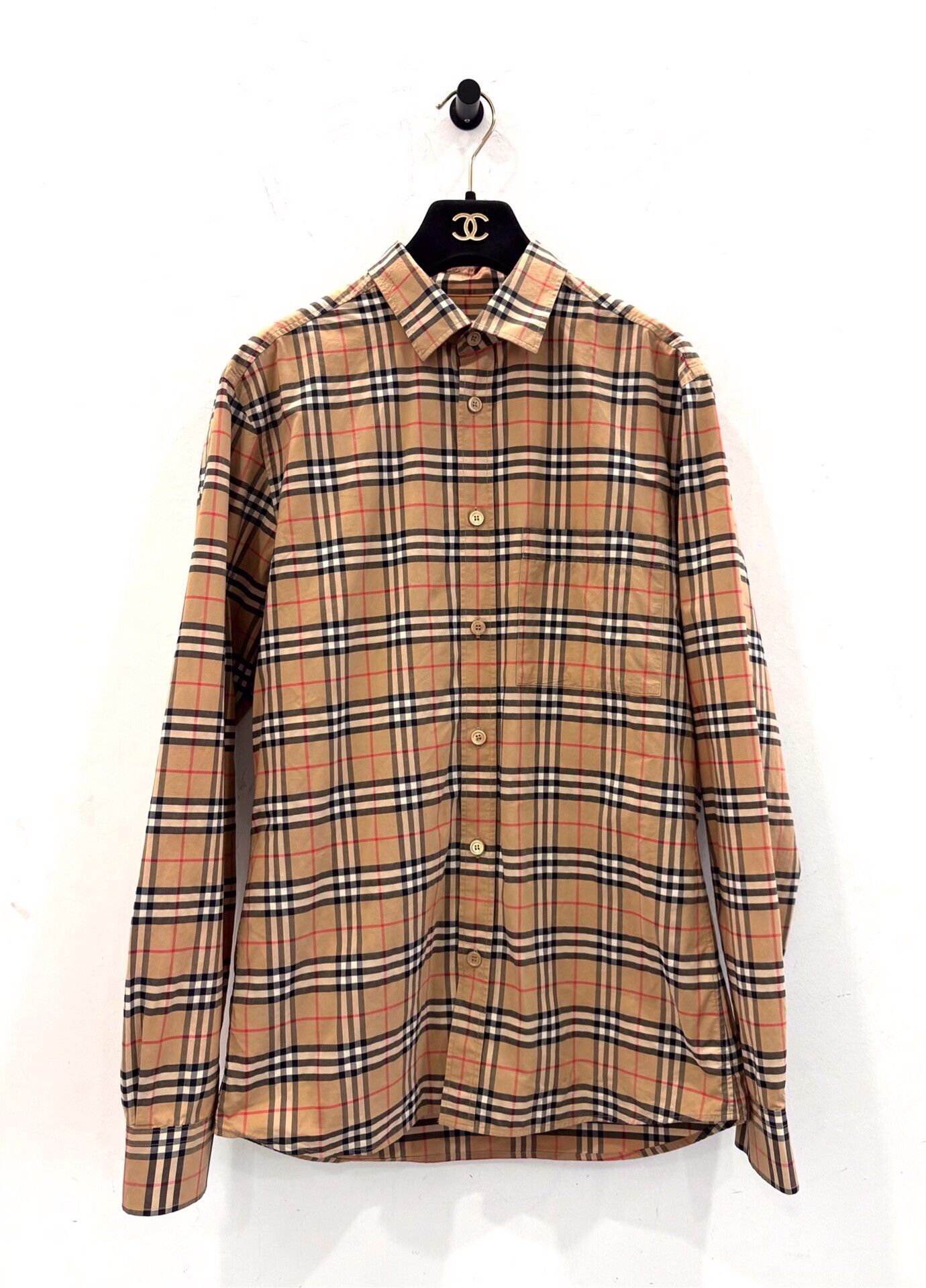 Burberry Burberry Brown Stripe Check Men's Shirt Jacket Size US S / EU 44-46 / 1 - 1 Thumbnail