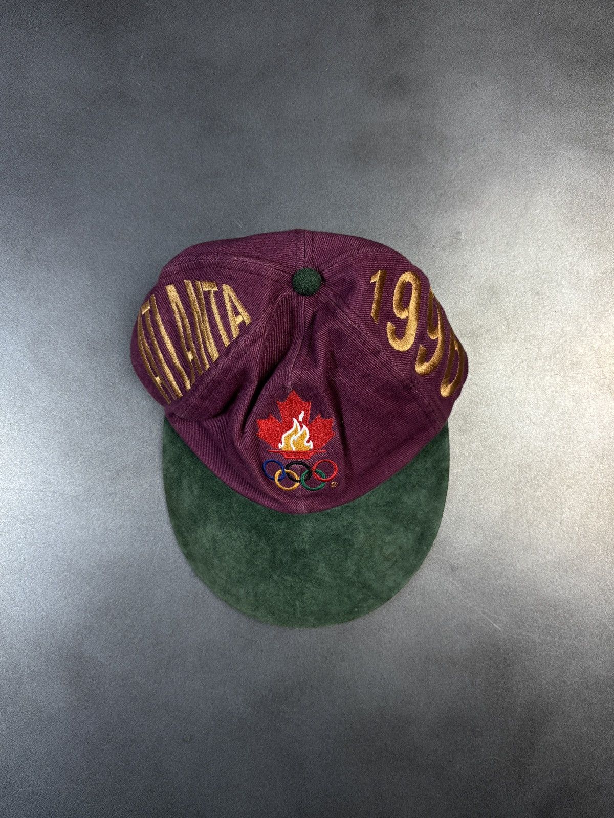 USA Olympics × Vintage 1996 Atlanta Olympics Cap Vintage Baseball Hat Suede Brim Size ONE SIZE - 10 Thumbnail