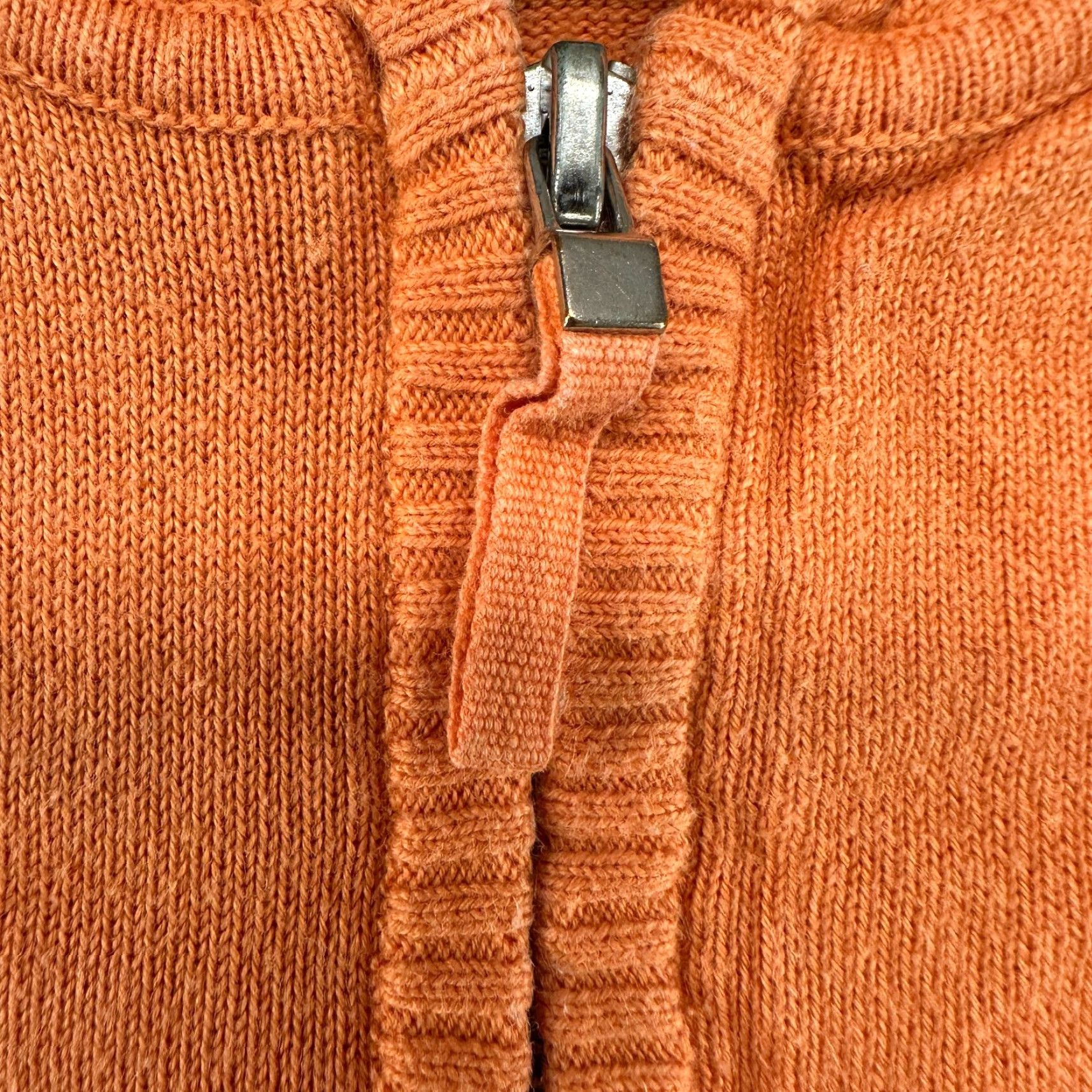 Vintage VINTAGE Casual Corner Annex Sweater Womens PM Orange Full Zip Hooded Knit 90s Size M / US 6-8 / IT 42-44 - 4 Thumbnail