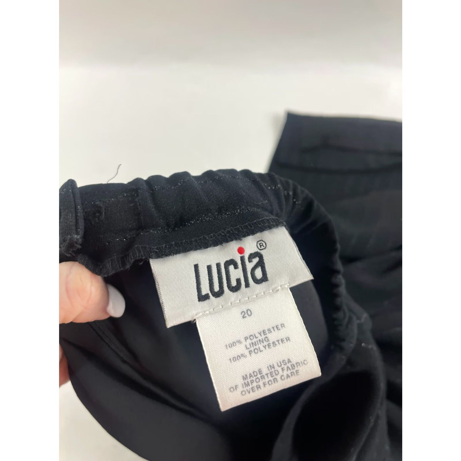 Vintage LUCIA Skirt Women’s Size 20 Black Lined Maxi Glitter Stripes Side Slit Vintage Size 42" / US 20 - 6 Thumbnail