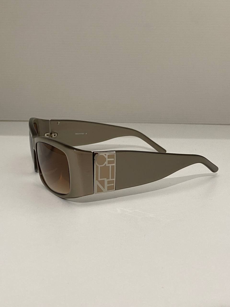 Celine Celine Shield Logo Rectangle Oversized Vintage Sunglasses Size ONE SIZE - 7 Thumbnail