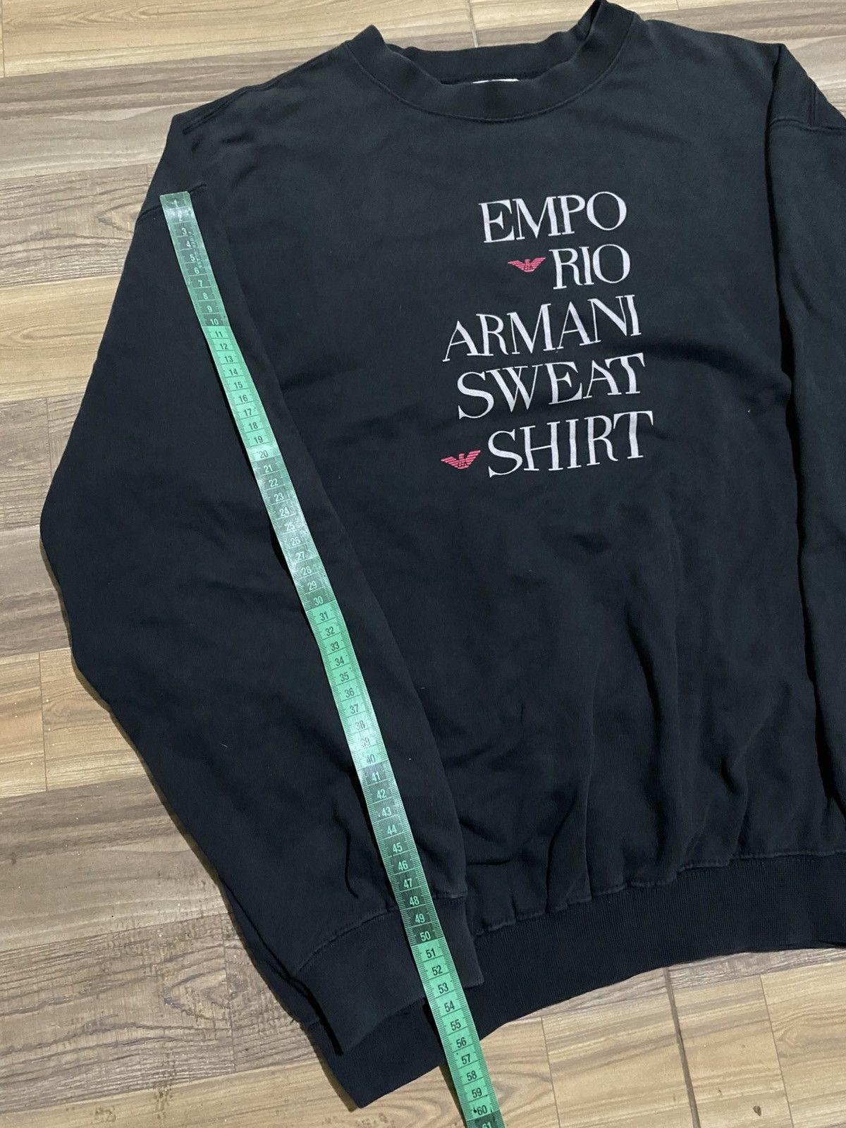 Armani VINTAGE ARMANI SWEATSHIRT BLACK FADED Size US M / EU 48-50 / 2 - 7 Thumbnail