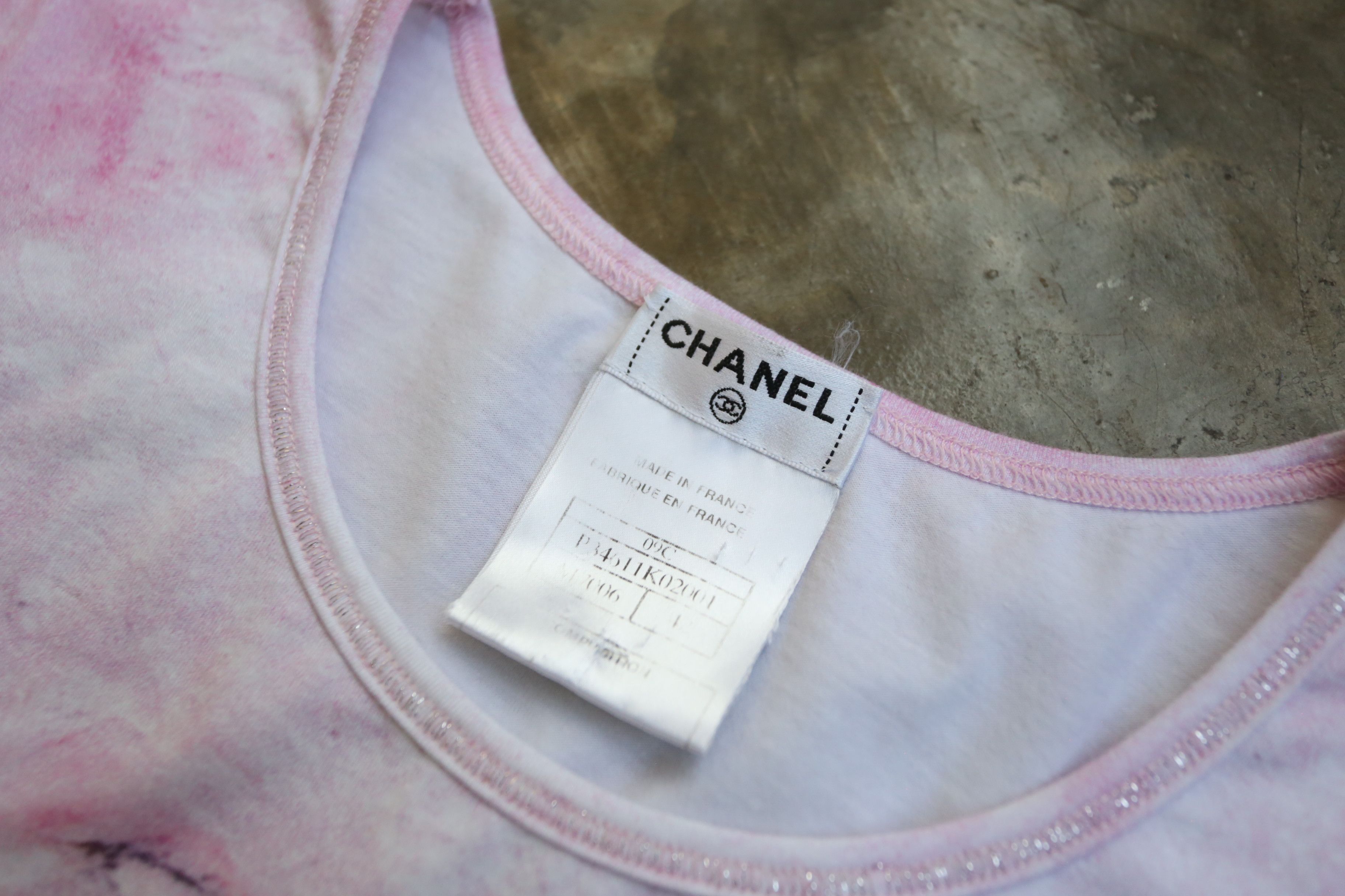 Chanel Chanel - Resort 2009 - Tie-Dye Logo Tee Size M / US 6-8 / IT 42-44 - 7 Thumbnail