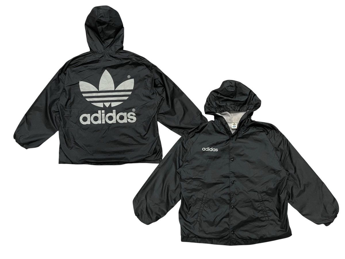 Adidas × Japanese Brand × Vintage 80s ADIDAS BIG LOGO HOODIE LIGHT JACKET RARE Size US M / EU 48-50 / 2 - 1 Thumbnail