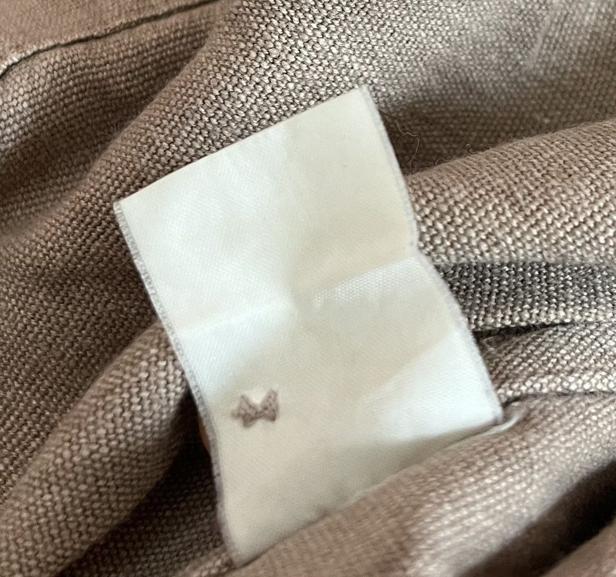 Issey Miyake Vintage issey miyake washed light brown collarless shirt Size US L / EU 52-54 / 3 - 5 Thumbnail