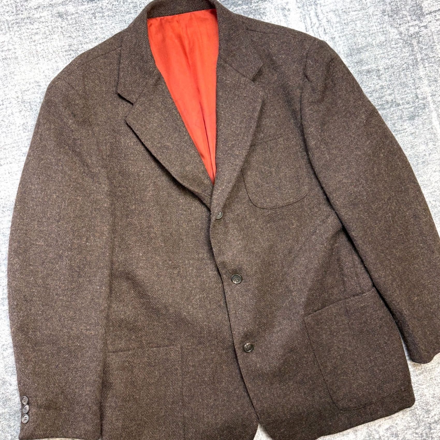 J.Crew VTG J Crew Blazer Jacket Mens Large Brown Sport Coat Oarsman Academia Old Moeny Size 42R - 2 Thumbnail