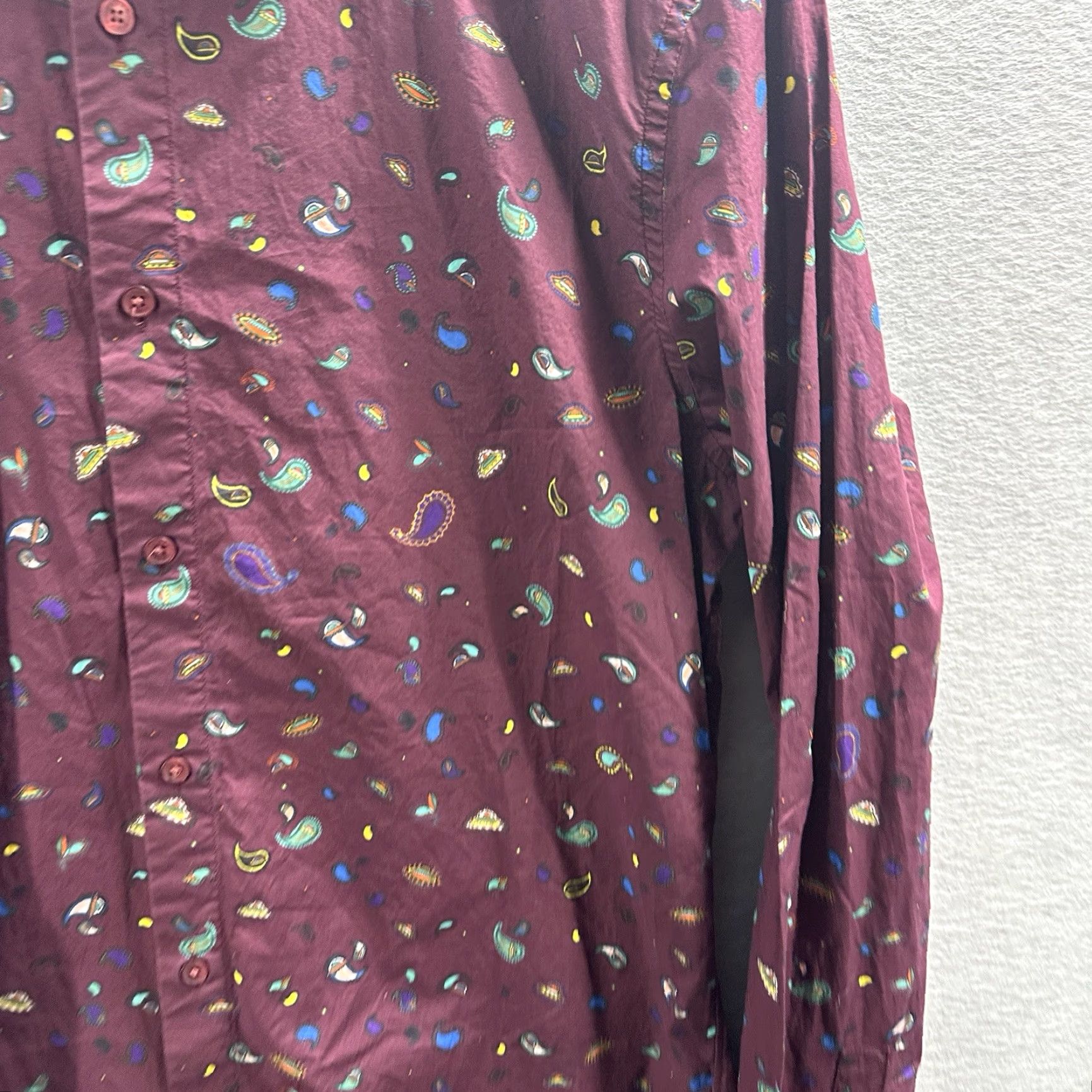 Kenzo KENZO Paris Shirt Mens 16 Blue Paisley Button-Up Slim Fit Long Sleeve Preppy Size US L / EU 52-54 / 3 - 6 Thumbnail