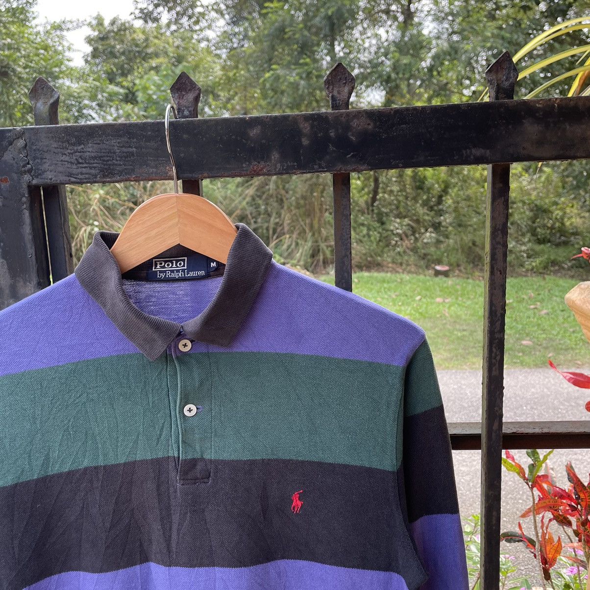 Polo Ralph Lauren × Ralph Lauren × Vintage 🔥Vintage Polo Ralph Lauren Small Pony Striped Polos Shirts Size US M / EU 48-50 / 2 - 4 Thumbnail