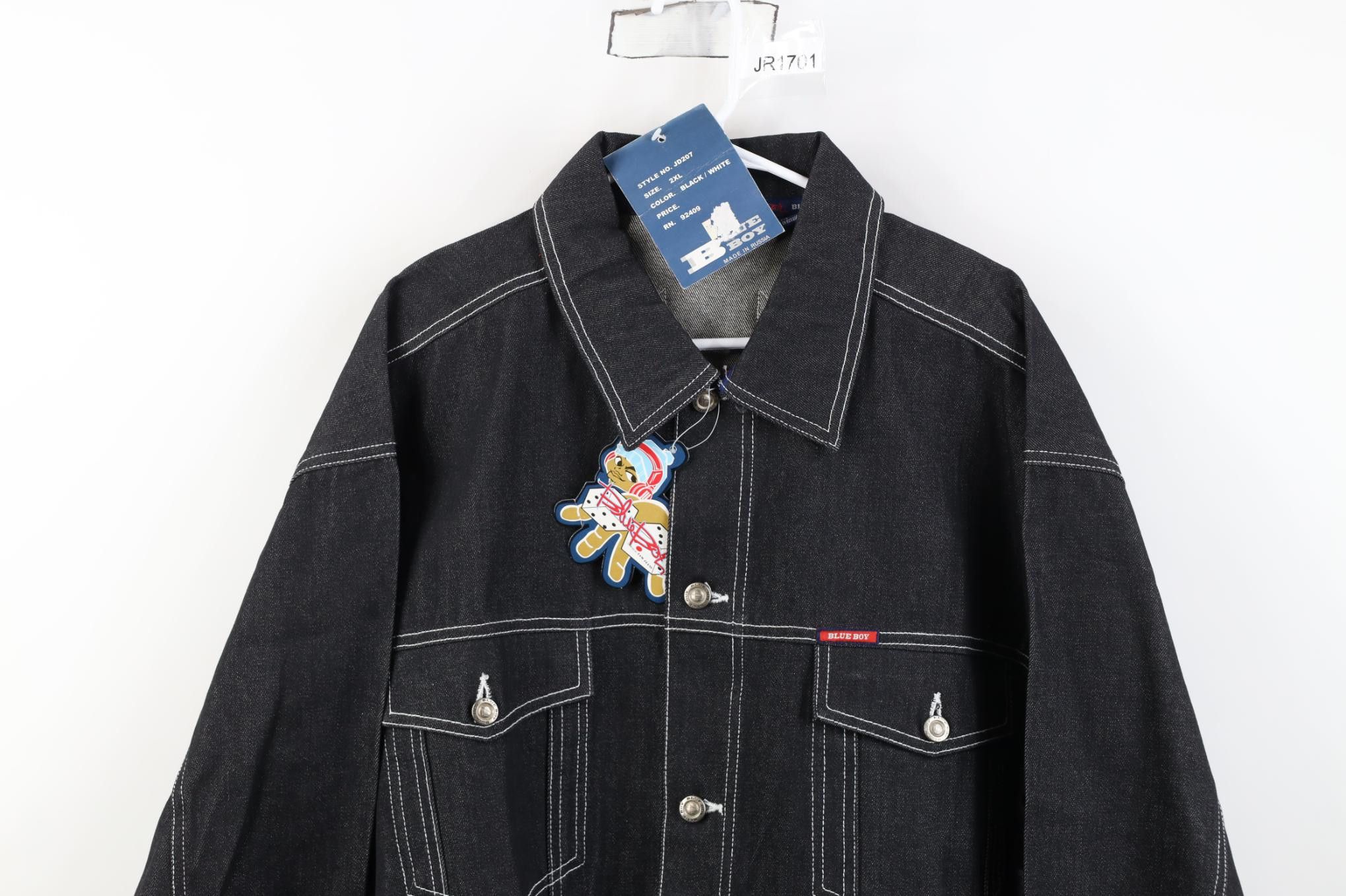Vintage Deadstock Vtg 90s Streetwear Rap DJ Denim Trucker Jacket Size US XXL / EU 58 / 5 - 2 Thumbnail