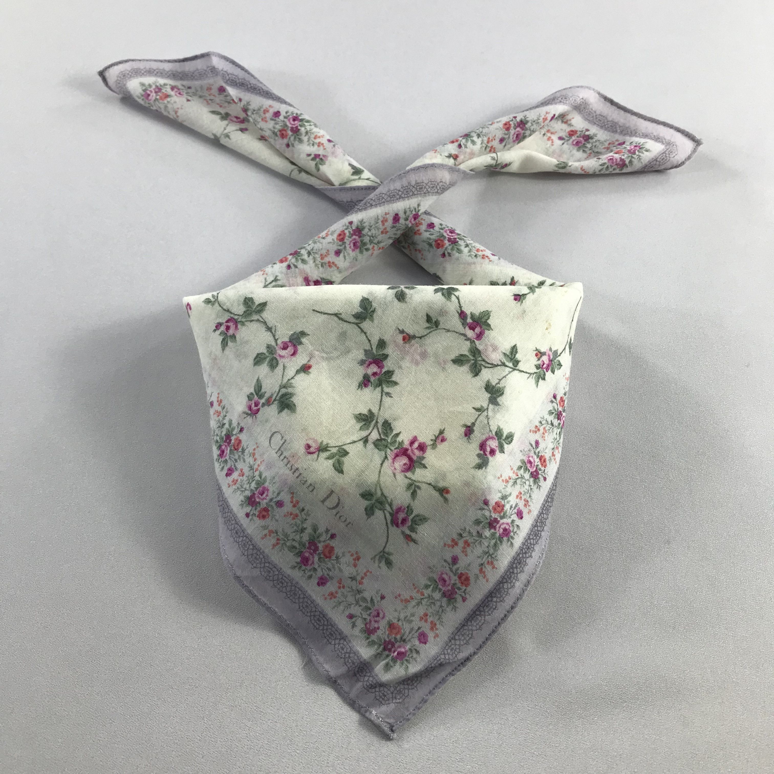 Vintage Christian Dior Handkerchief / Bandana / Neckerchief C540 Size ONE SIZE - 1 Thumbnail
