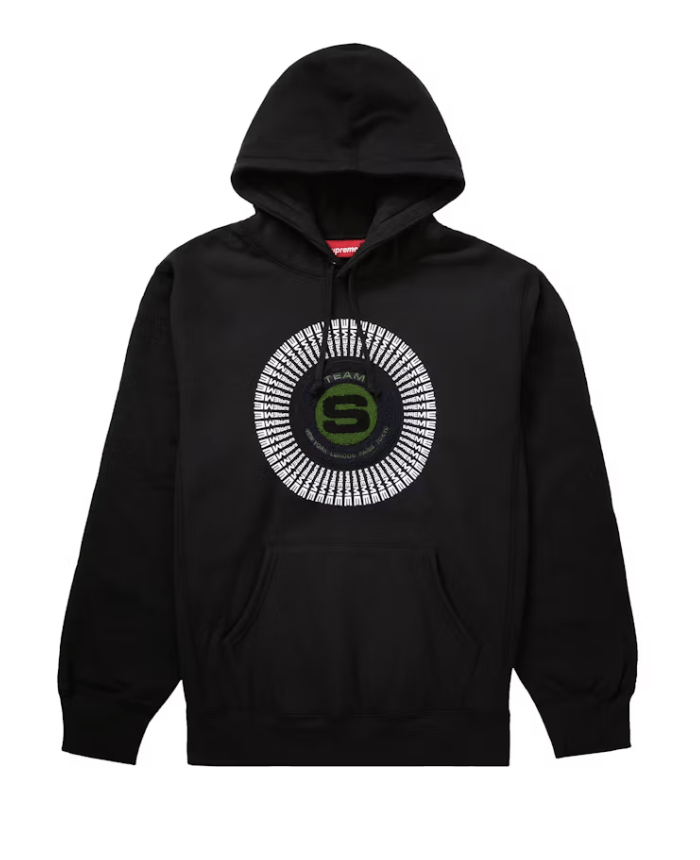 NWT Supreme Chenille Applique Hooded Sweatshirt