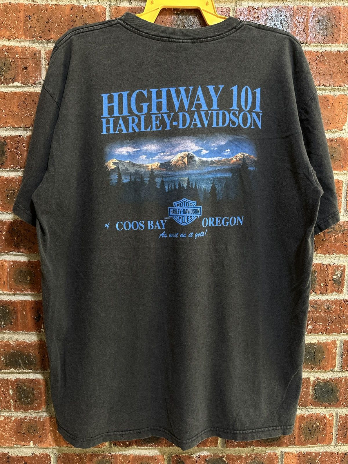 Harley Davidson Thrashed Vintage Harley Davidson Pocket Faded Tee Size US XL / EU 56 / 4 - 1 Thumbnail