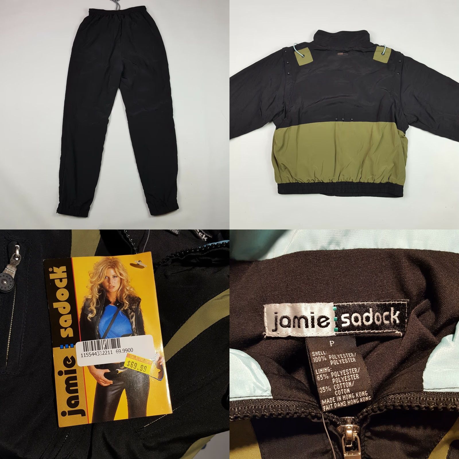 Vintage VINTAGE Jamie Sadock 2 Piece Women's Petite Track Suit Athletic Windbreaker Jacket Pants Size 28" / US 6 / IT 42 - 8 Thumbnail