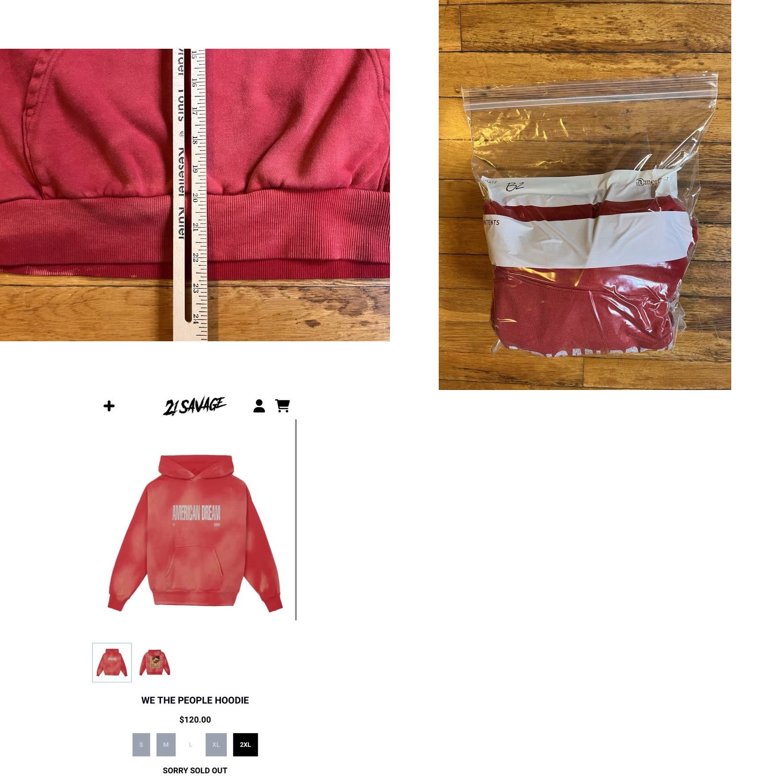 Vintage 21 Savage American Dream We The People Hoodie Men’s Large Red Logo Graphic Print Hooded Pockets 21 Savage Mens L Hoodie Size US L / EU 52-54 / 3 - 9 Thumbnail