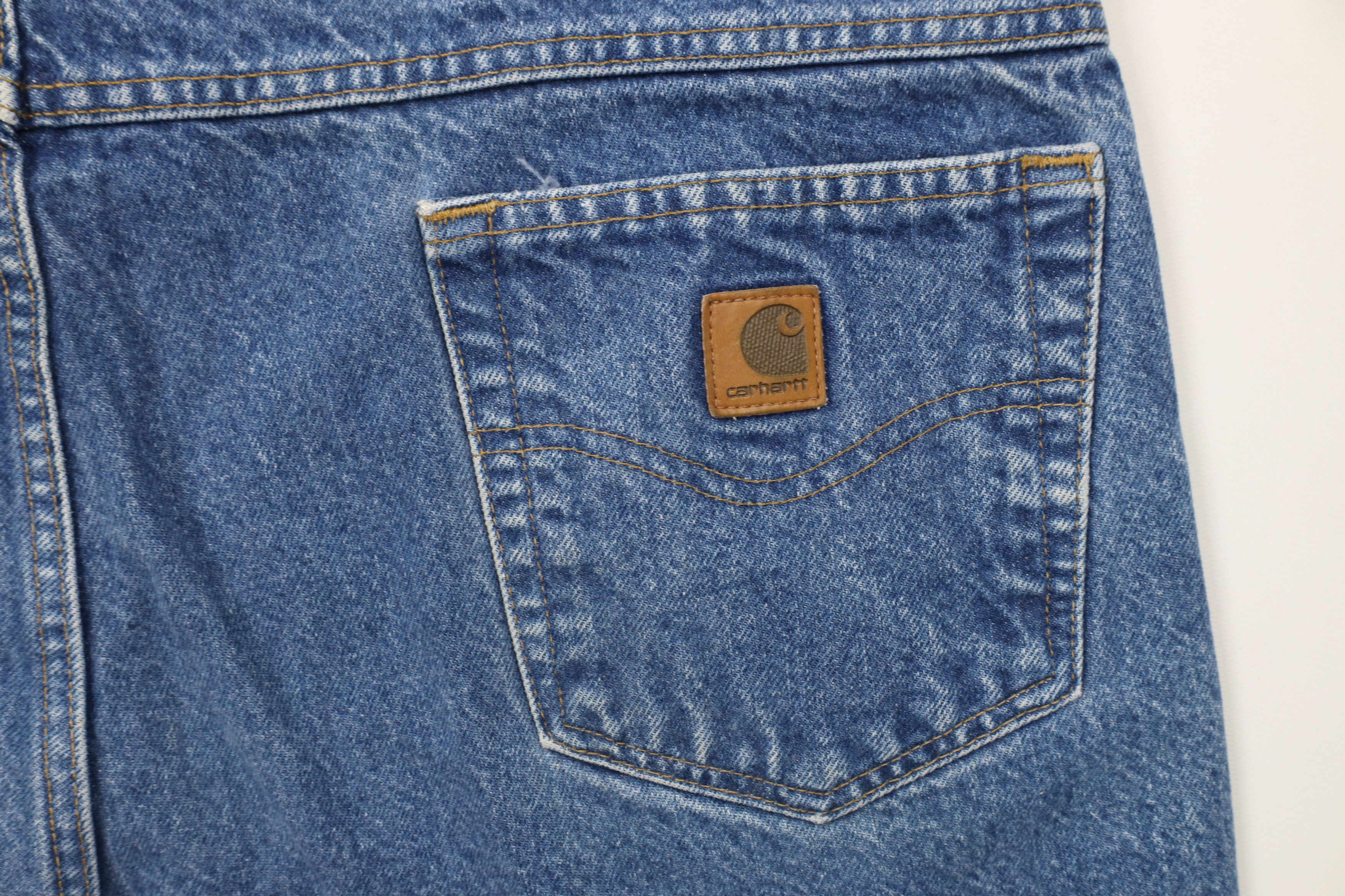 Carhartt × Vintage Vintage Carhartt Spell Out Traditional Fit Denim Jeans Blue Size US 42 / EU 58 - 13 Thumbnail