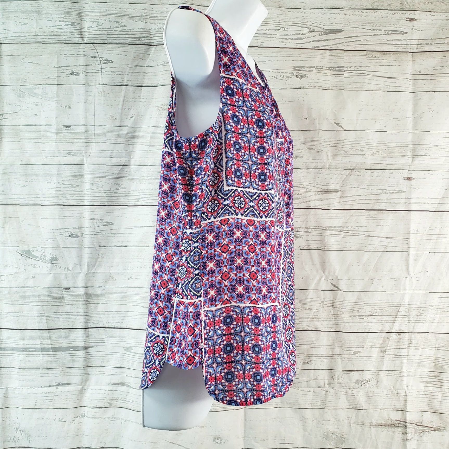 Vintage Violet & Claire Vintage Womens Tank Top Sz M Pink Floral Printed Sleeveless Round Neck Shirt Womens Size M / US 6-8 / IT 42-44 - 3 Thumbnail