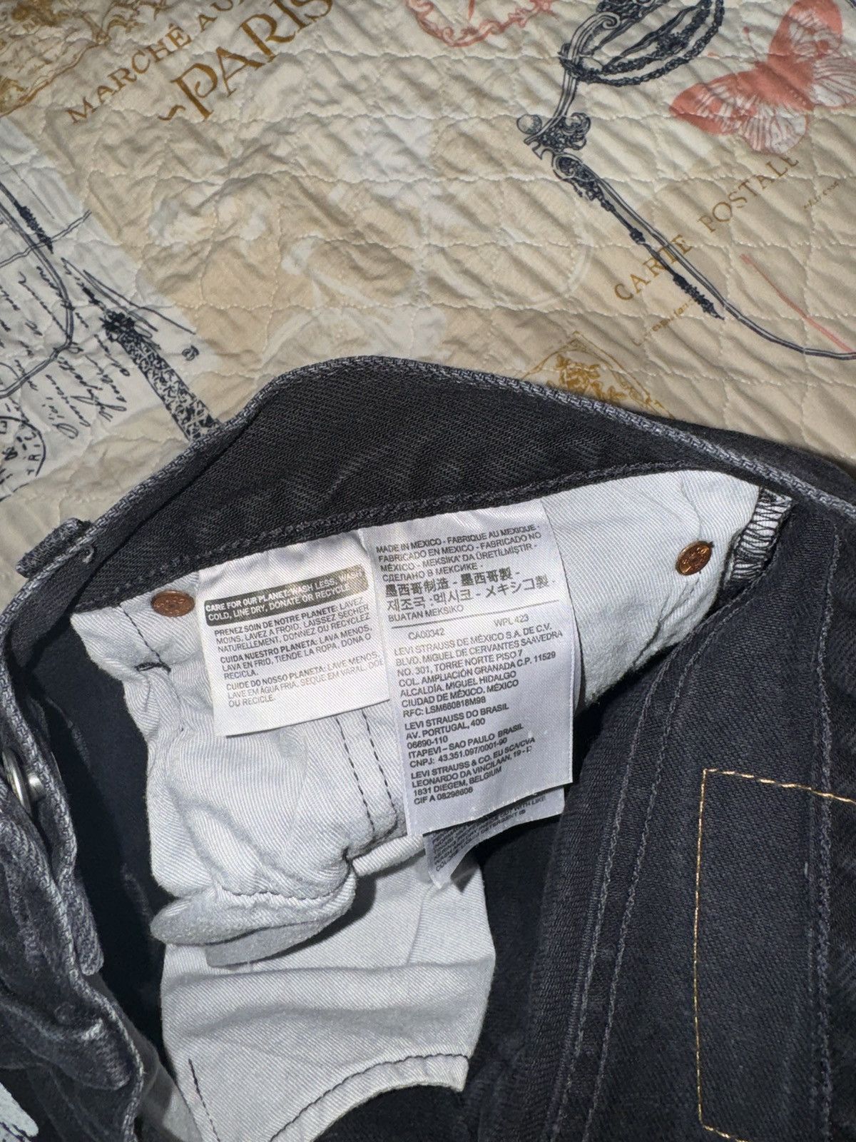 DENIM TEARS Denim Tears Black Denim Size 31 Size US 31 - 4 Thumbnail