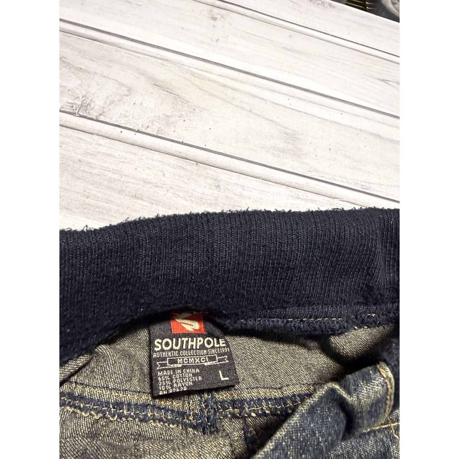 Southpole VINTAGE Southpole Joggers Jeans Denim Acid Wash 90s Hip Hop NWT Mens Large L Blue 36in Inseam 33in Size US 33 - 7 Thumbnail