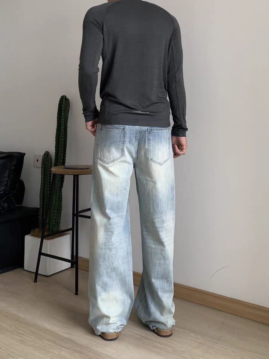 Japanese Brand × Vintage #02 Vintage Style Washed and Aged Light Blue Jeans Size US 32 / EU 48 - 5 Thumbnail