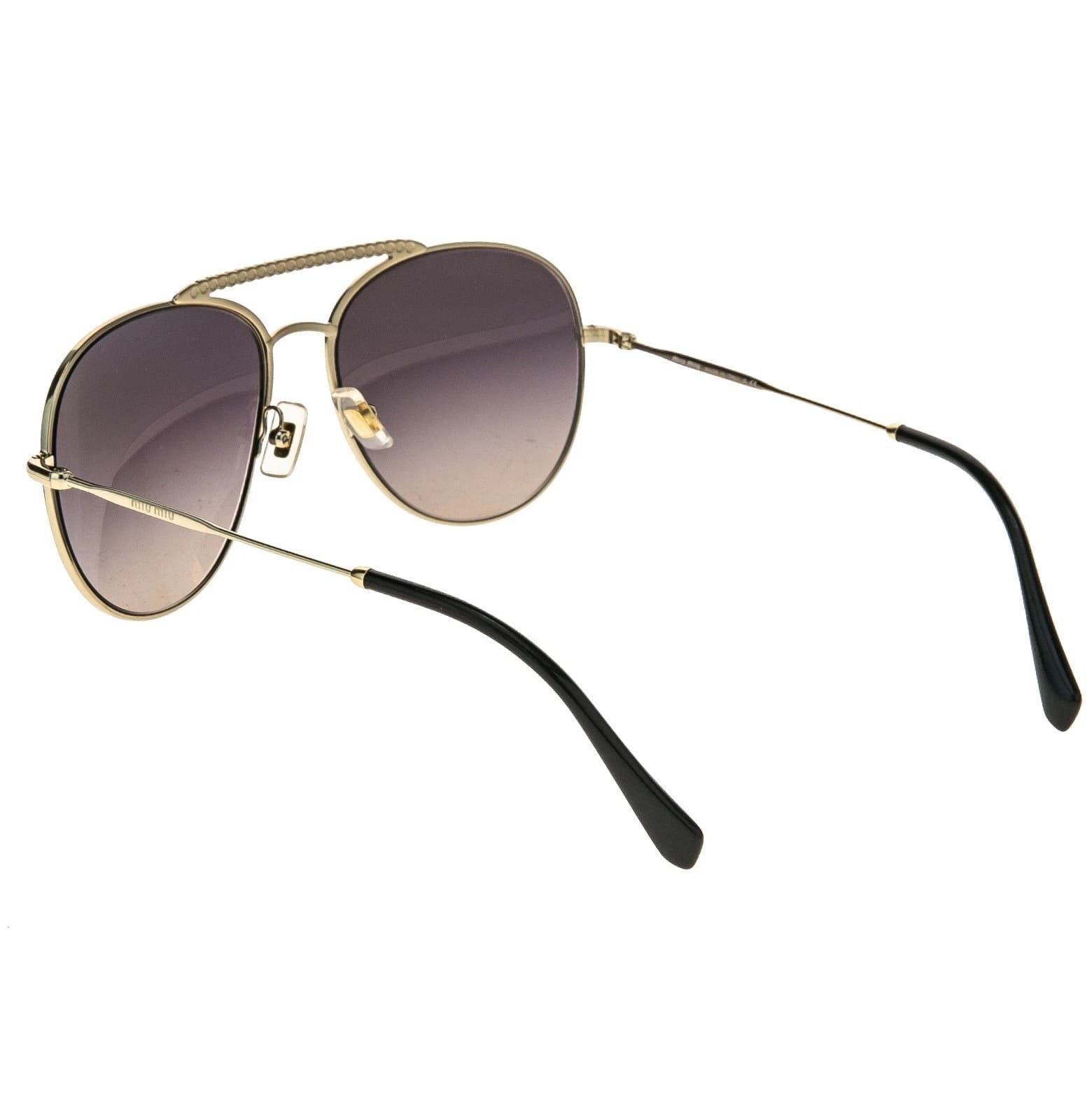 Miu Miu MIU MIU MU53VS SOCIETE CRYSTAL Gold Black Pink Aviator 53V Size ONE SIZE - 7 Thumbnail