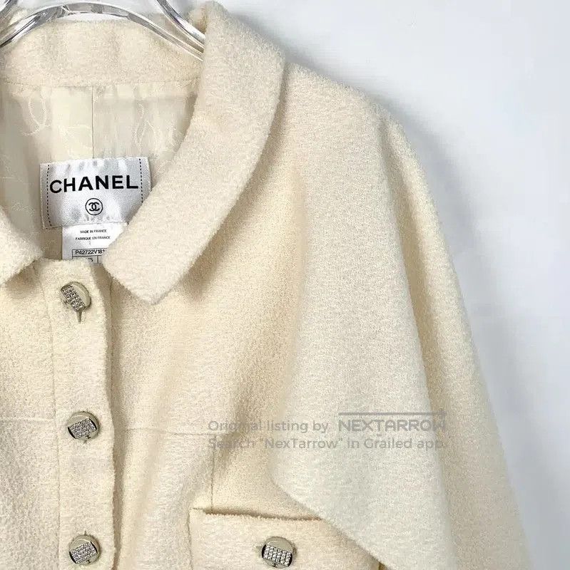 Chanel Chanel Beige Wool Women's Cardigan . Size XS / US 0-2 / IT 36-38 - 3 Thumbnail