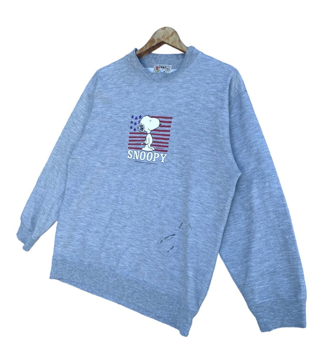 Peanuts × Vintage Vintage Snoopy American Flat Sweatshirt Cartoon Animation Size US XL / EU 56 / 4 - 1 Thumbnail