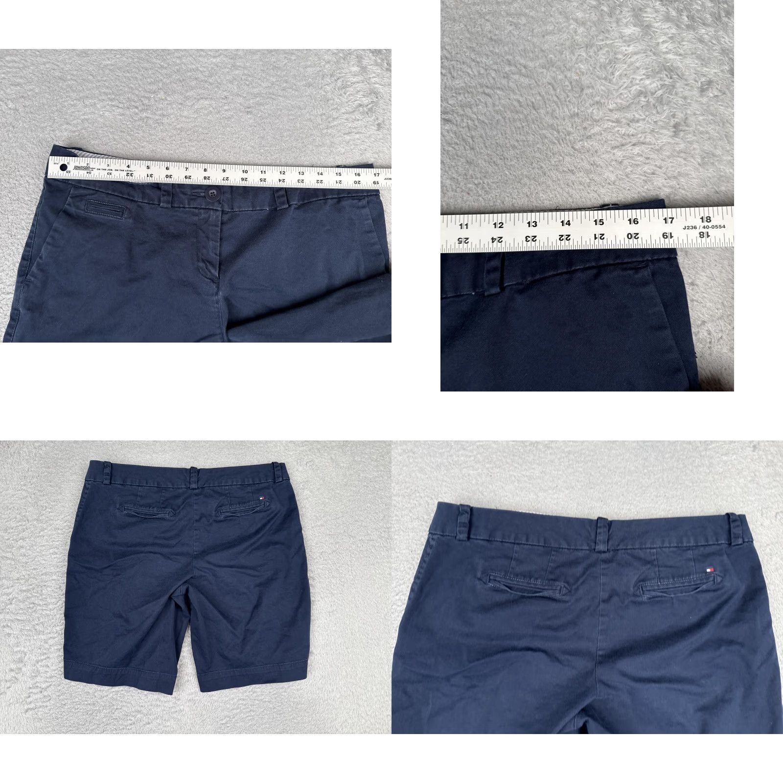 Tommy Hilfiger Tommy Hilfiger Shorts Womens 10 Blue Chino Twill Flat Front Casual Summer 32x10 Size 32" / US 10 / IT 46 - 9 Thumbnail
