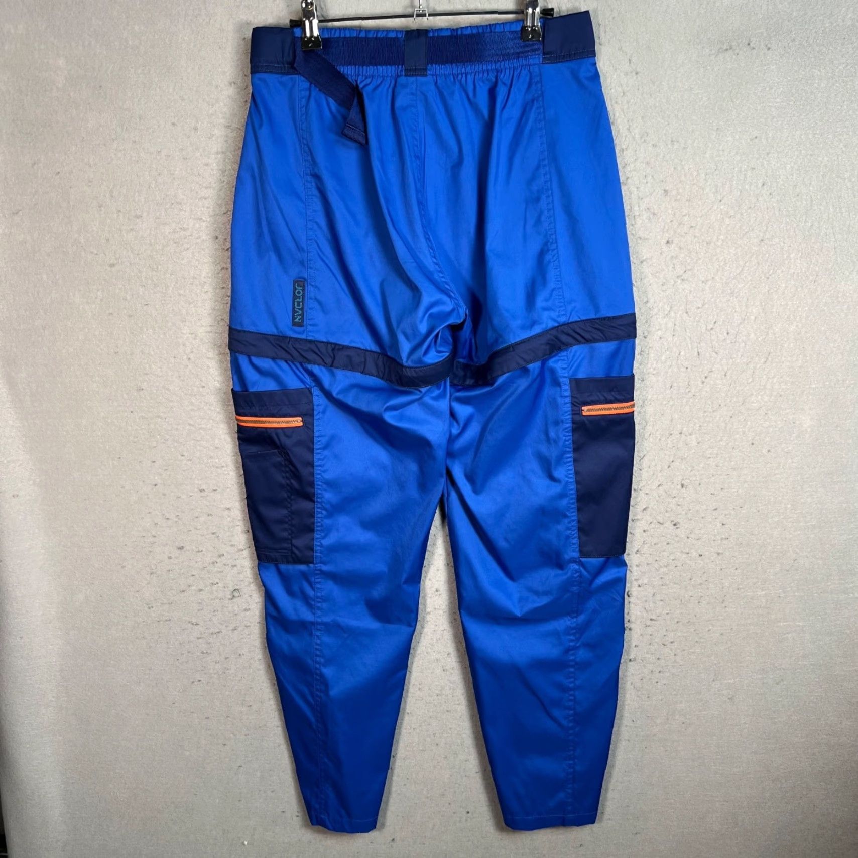 Jordan Brand Jordan Mens Small Blue Utility Cargo Pants W/ Elastic Waist Athletic Cargo Pocket Logo Regular Fit Shoes? Size US 29 - 2 Thumbnail